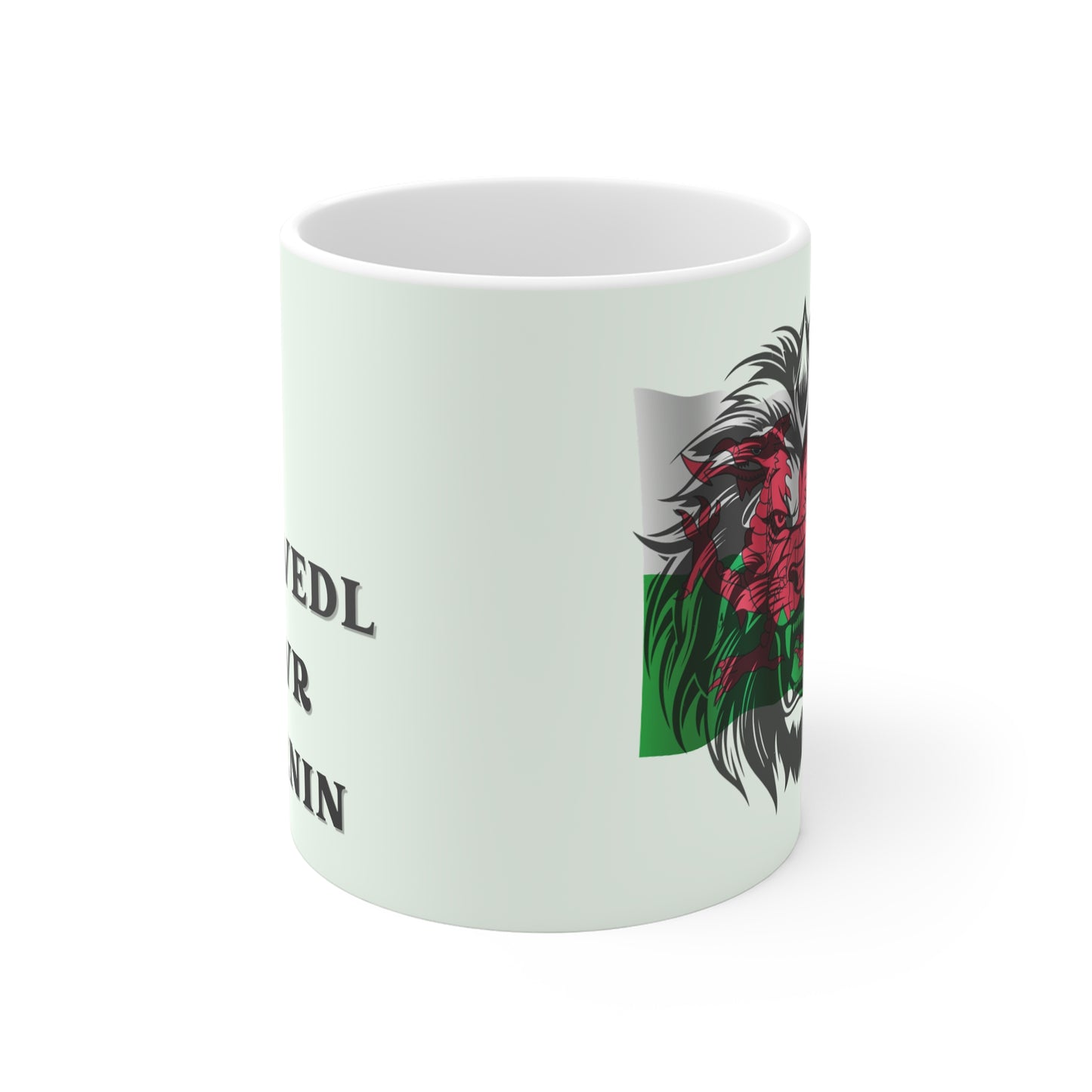 Welsh Dad Mug – 'Dad' with Welsh Lion Design (11oz Gift)
