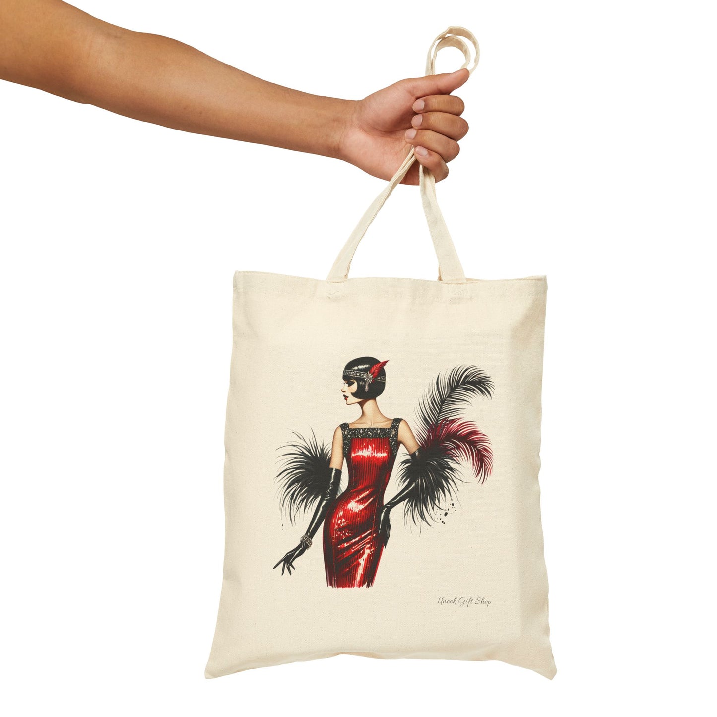 1920s Flapper Girl Tote Bag