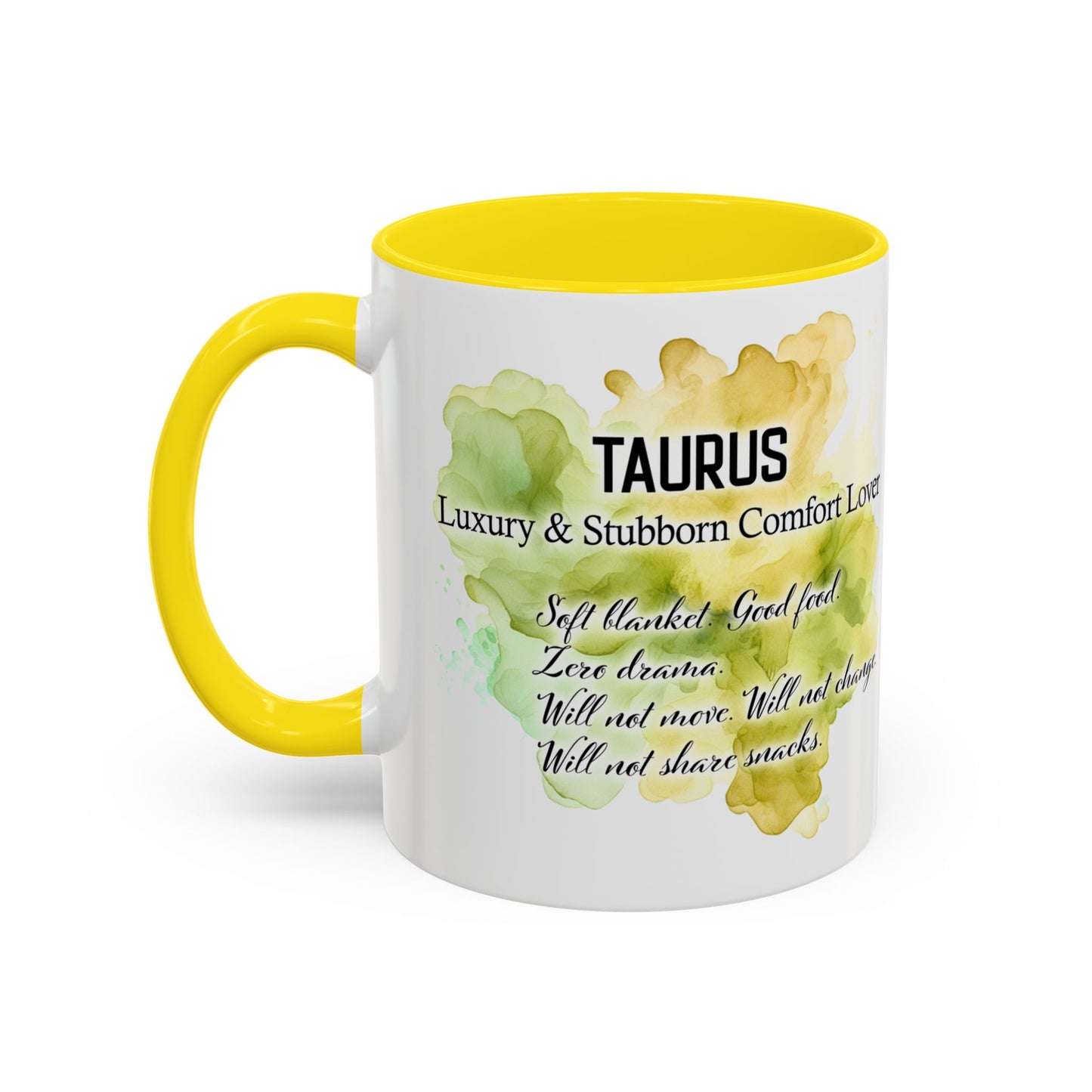 Taurus Coffee Mug — Zodiac Horoscope Mug with 'Apr 20 - May 20' Illustration