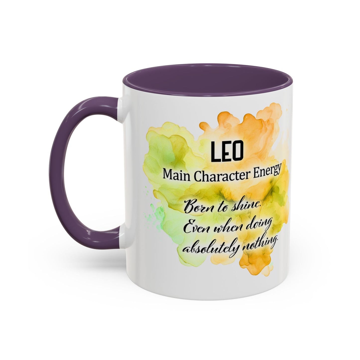 Leo Zodiac Coffee Mug — "I Am the Sun" Afro Woman Design (July 23–Aug 22)