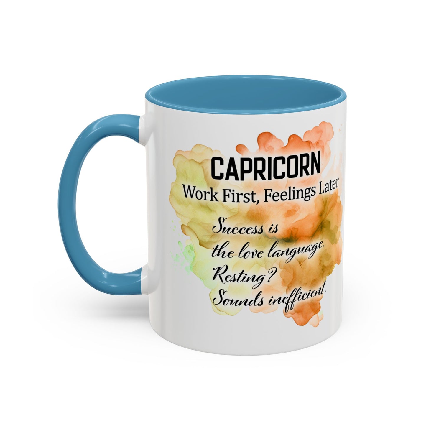 Aries Zodiac Coffee Mug — 'Dec 22 - Jan 19' Ram Girl Accent Mug