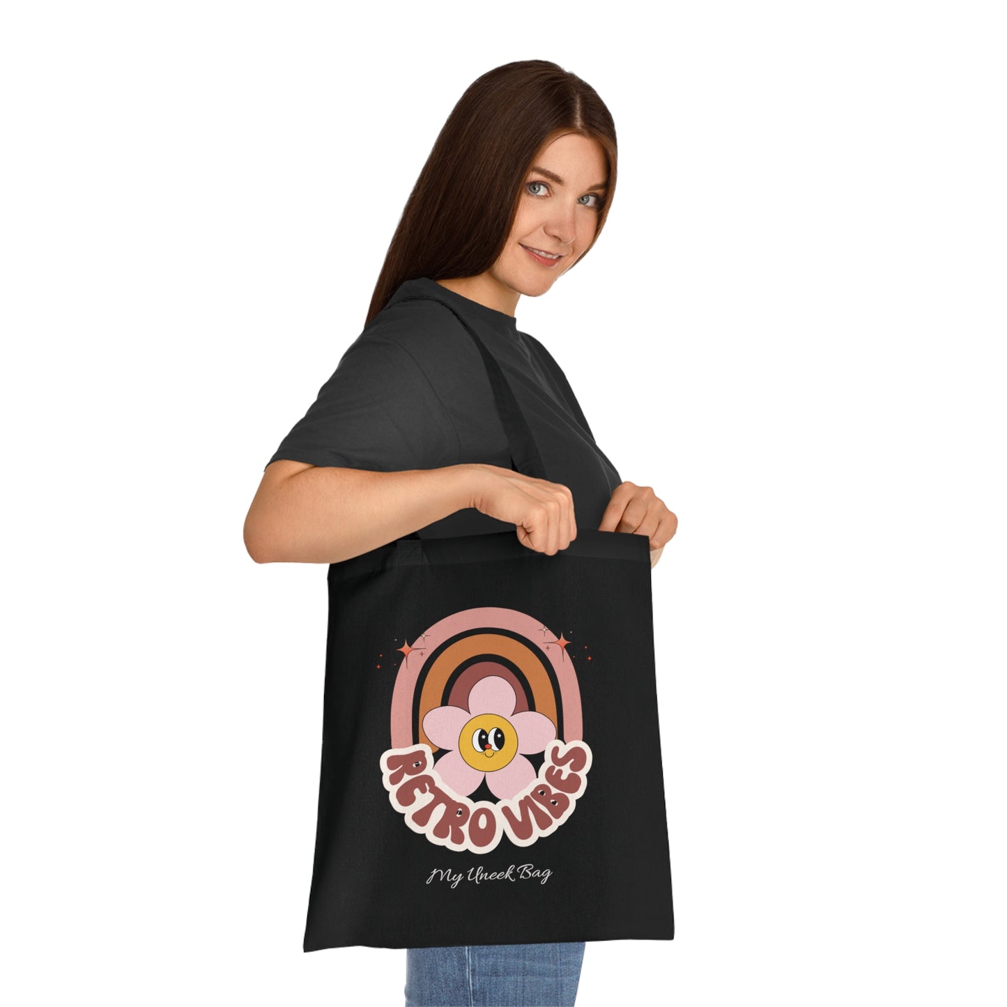 Retro Vibes Rainbow Tote