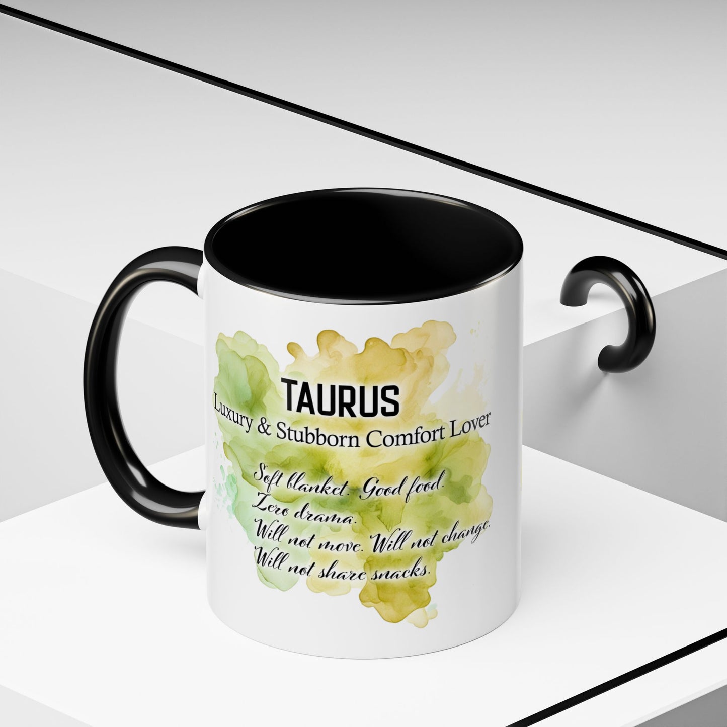 Taurus Coffee Mug — Zodiac Horoscope Mug with 'Apr 20 - May 20' Illustration