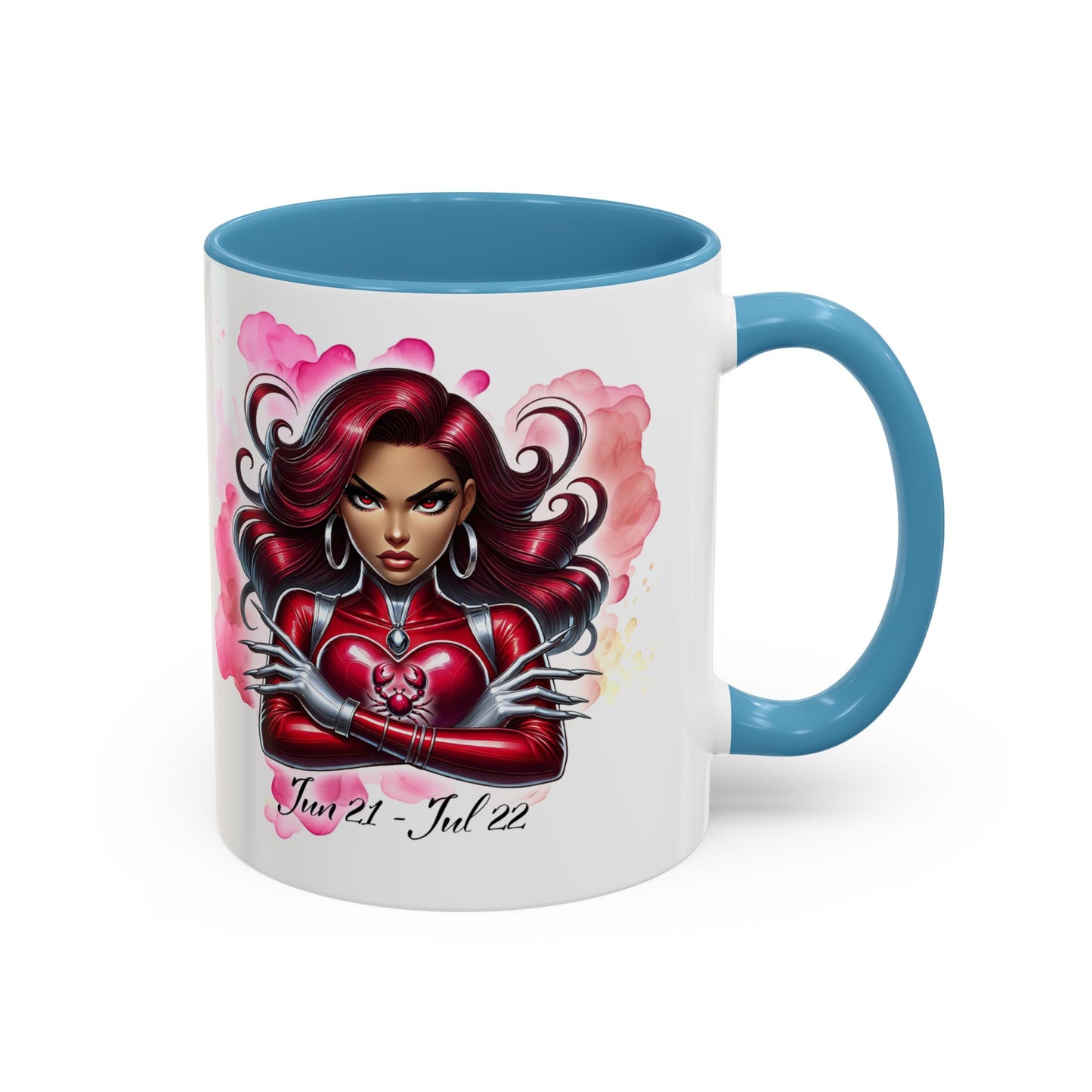 Cancer Zodiac Coffee Mug — Bold Pink Horoscope Design (Jun 21–Jul 22)