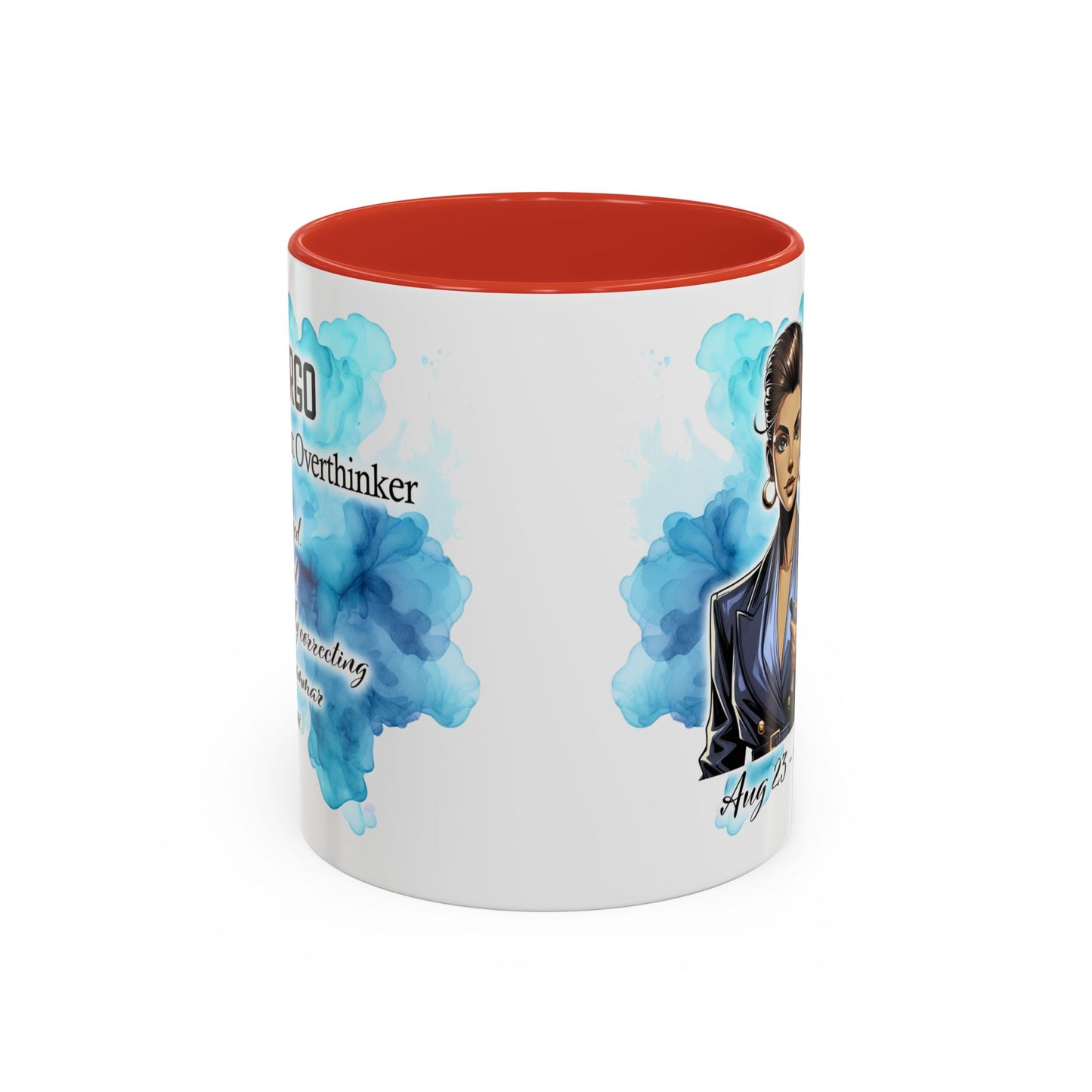 Virgo Zodiac Coffee Mug — "Analytical Overthinker" Accent Mug (Aug 23–Sept 22)