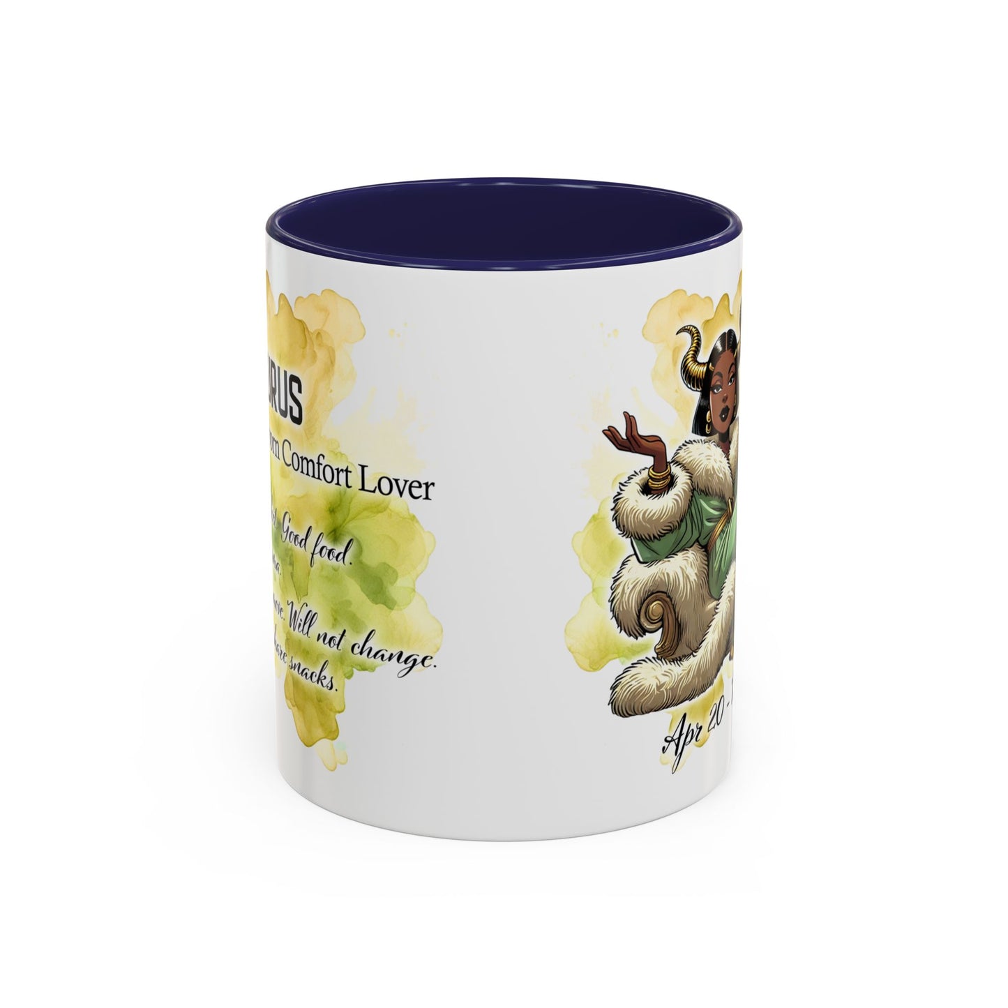 Taurus Coffee Mug — Zodiac Horoscope Mug with 'Apr 20 - May 20' Illustration