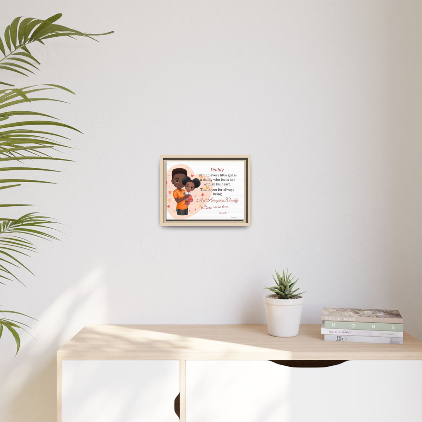 "Daddy, Behind Every Little Girl" Personalized Father’s Day Gift - Framed Canvas Print
