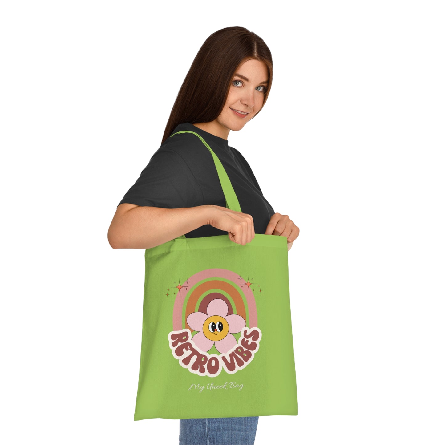 Retro Vibes Rainbow Tote