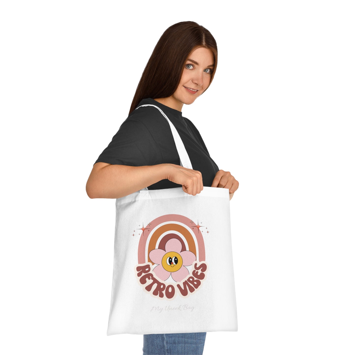 Retro Vibes Rainbow Tote
