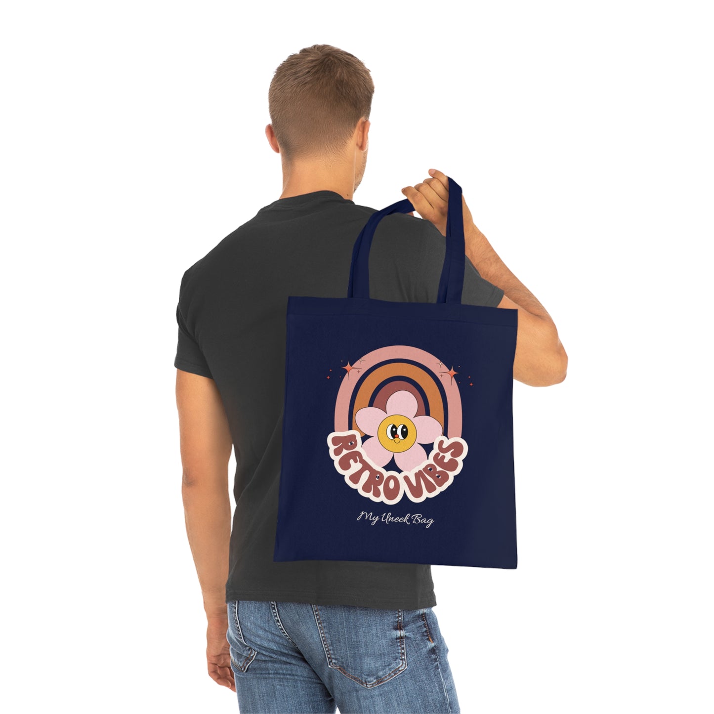Retro Vibes Rainbow Tote