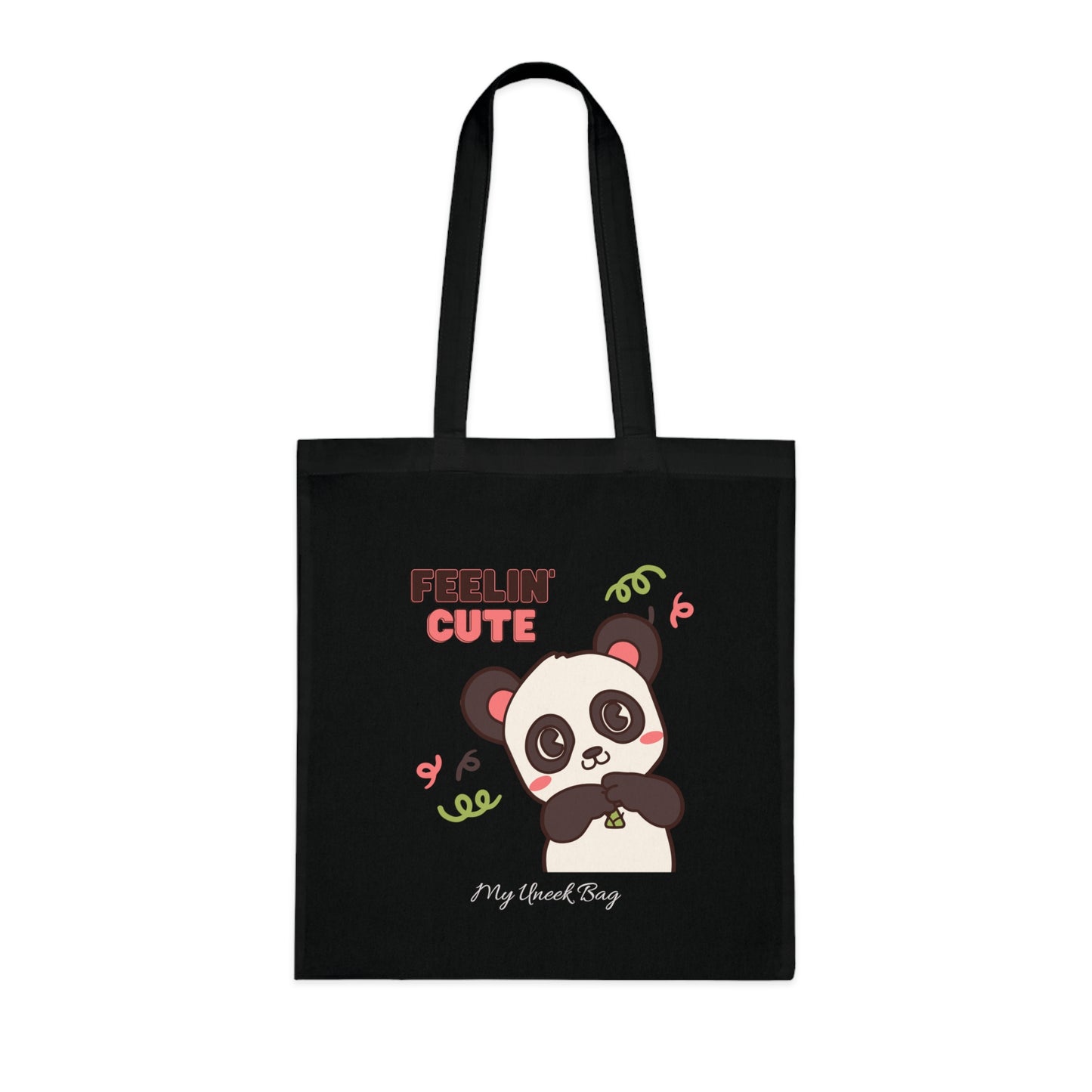 Feelin' Cute Panda Cotton Tote Bag