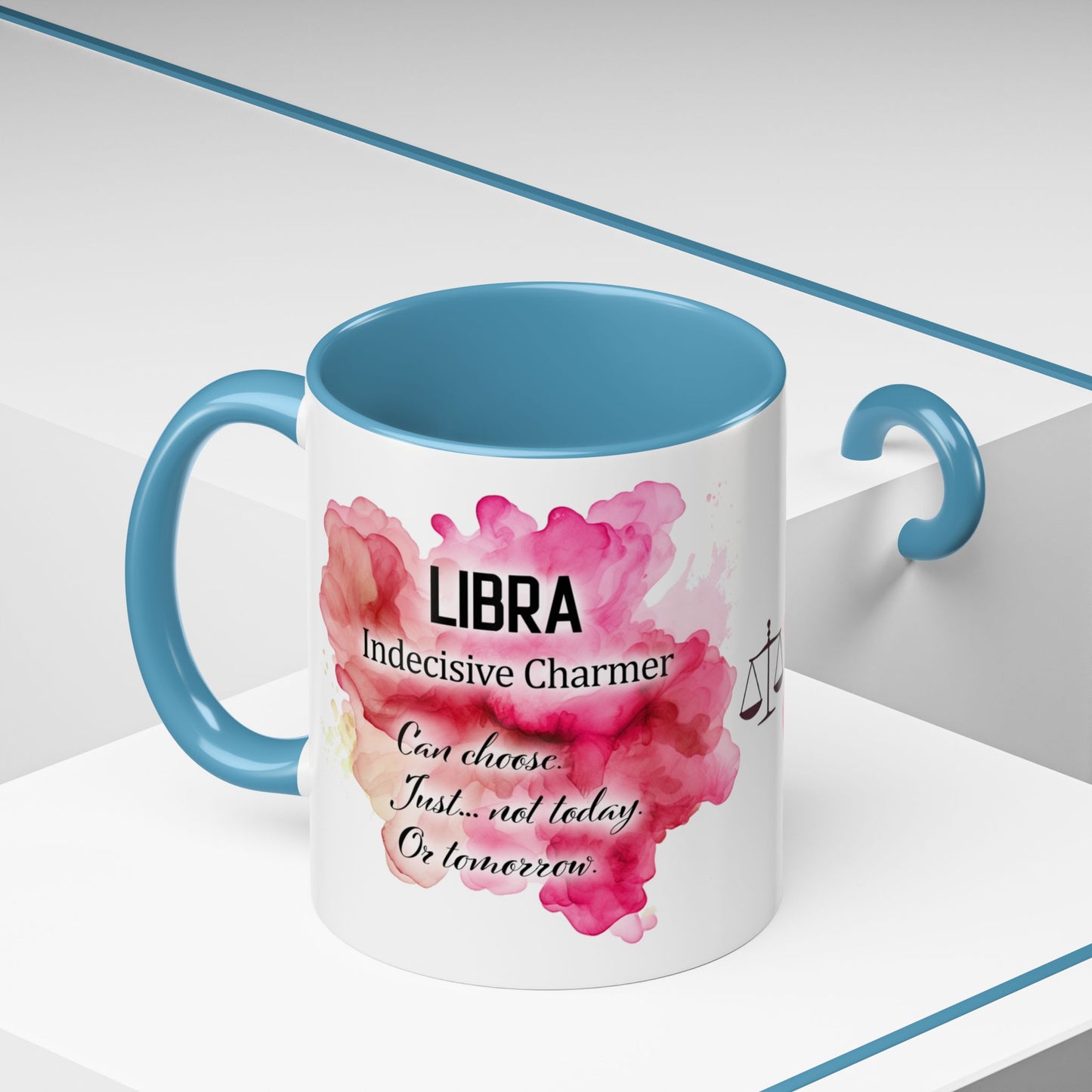 Libra Zodiac Coffee Mug — Elegant Libra Woman Design (Sept 23–Oct 22)