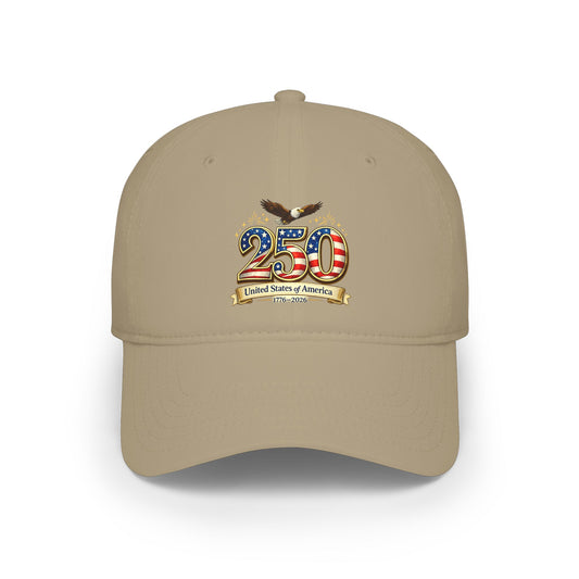250th USA Anniversary Baseball Cap — Patriotic American Flag Design