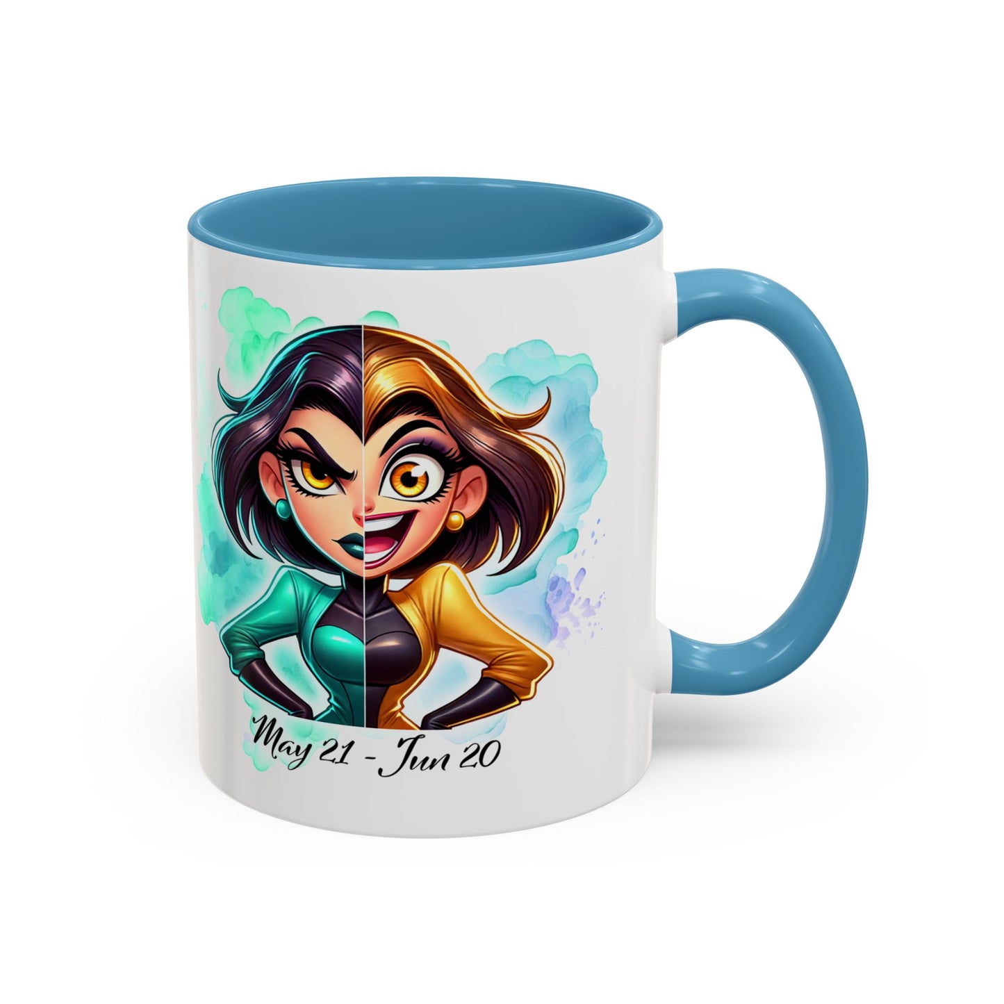 Gemini Zodiac Coffee Mug – May 21–June 20 Astrological Twin Design (Accent 11/15oz)