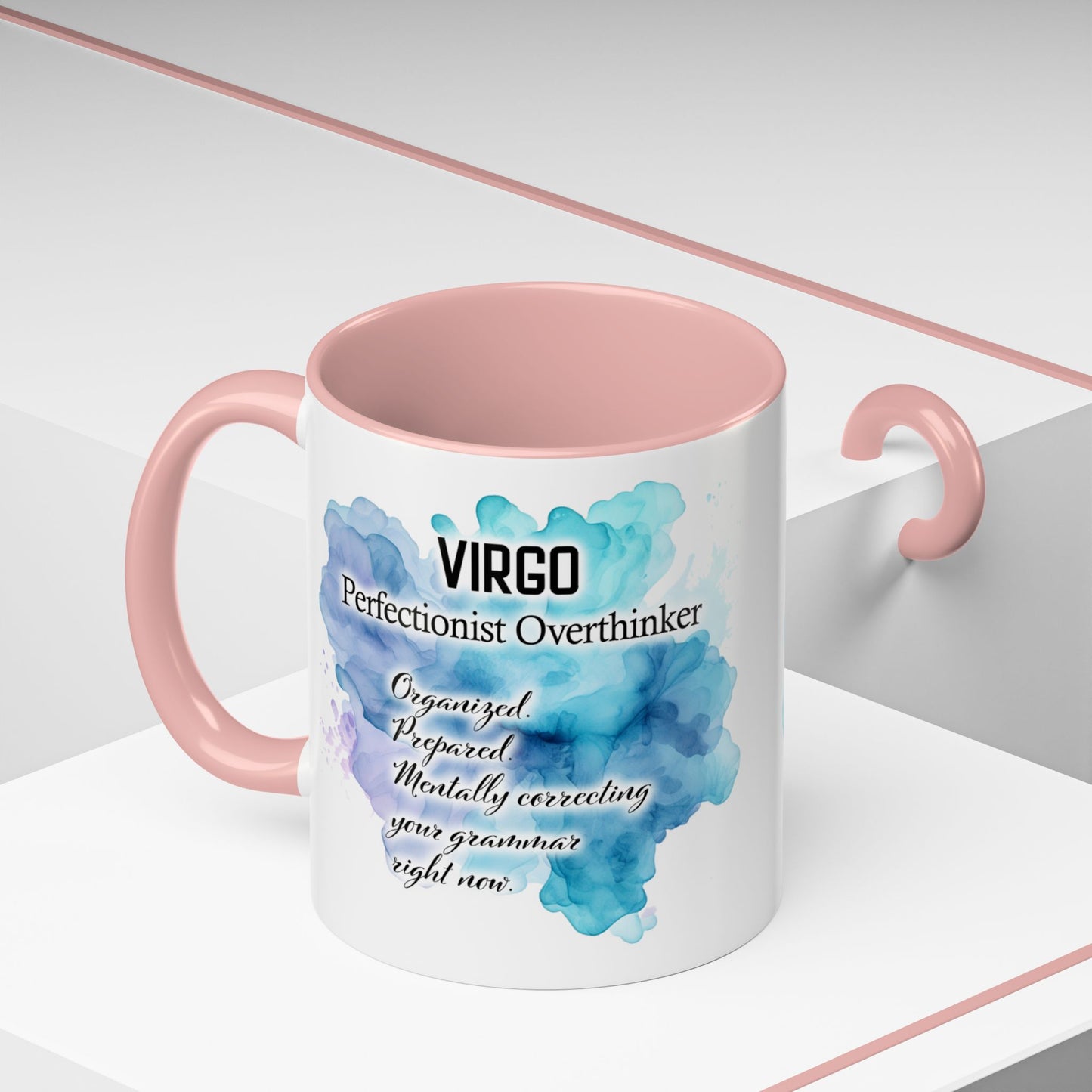 Virgo Zodiac Coffee Mug — "Analytical Overthinker" Accent Mug (Aug 23–Sept 22)