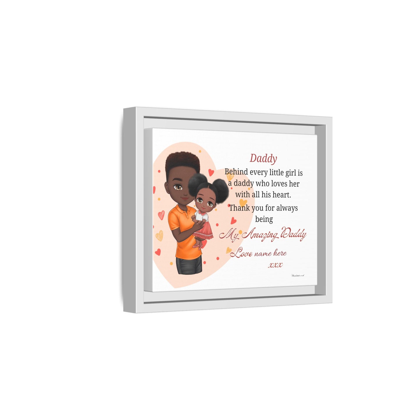 "Daddy, Behind Every Little Girl" Personalized Father’s Day Gift - Framed Canvas Print