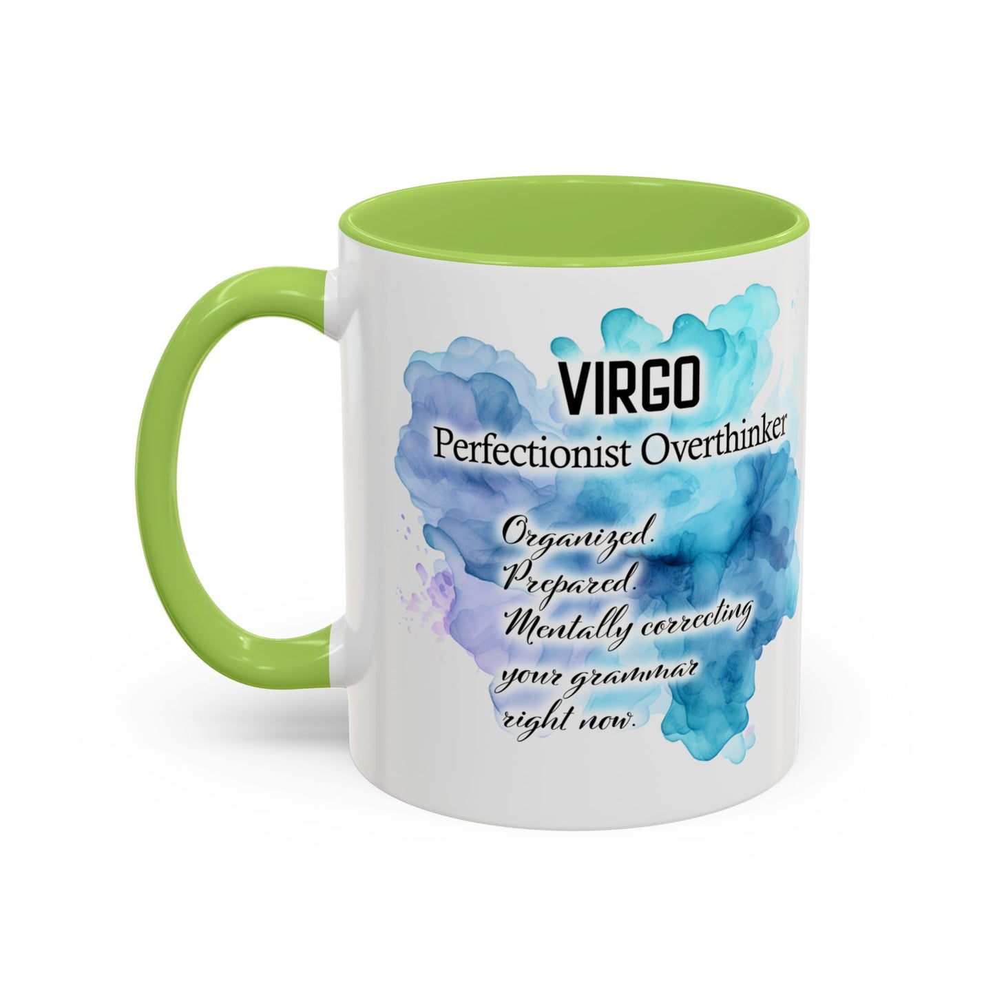 Virgo Zodiac Coffee Mug — "Analytical Overthinker" Accent Mug (Aug 23–Sept 22)