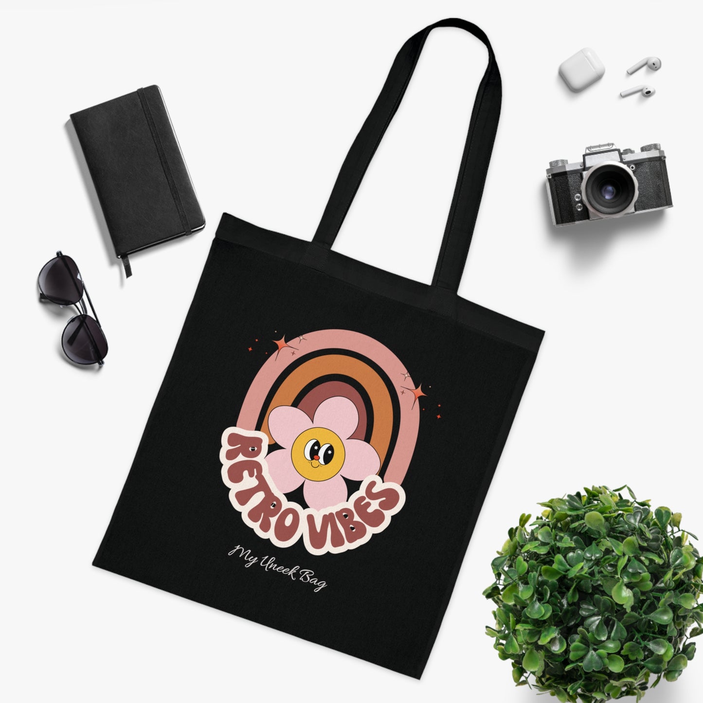 Retro Vibes Rainbow Tote