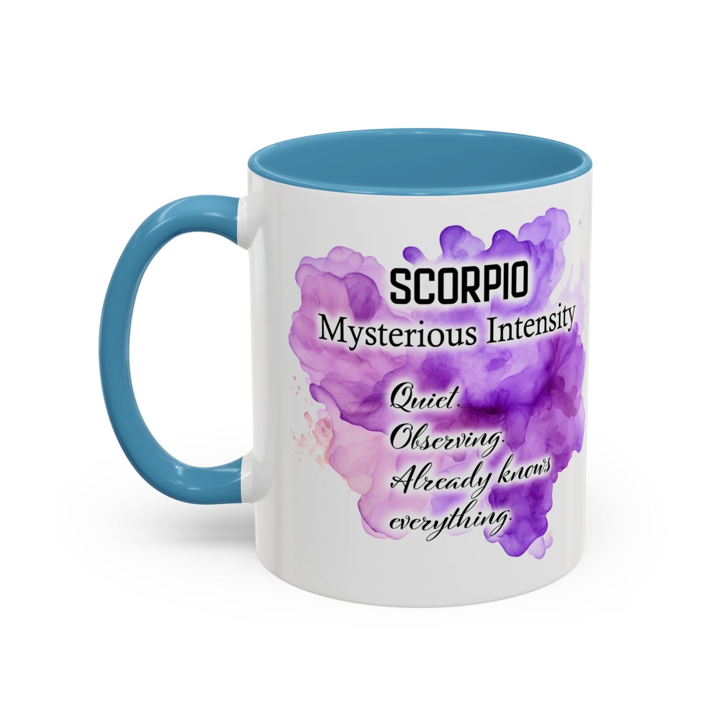 Scorpio Accent Coffee Mug — Zodiac Scorpio Girl Design (Oct 23–Nov 21)