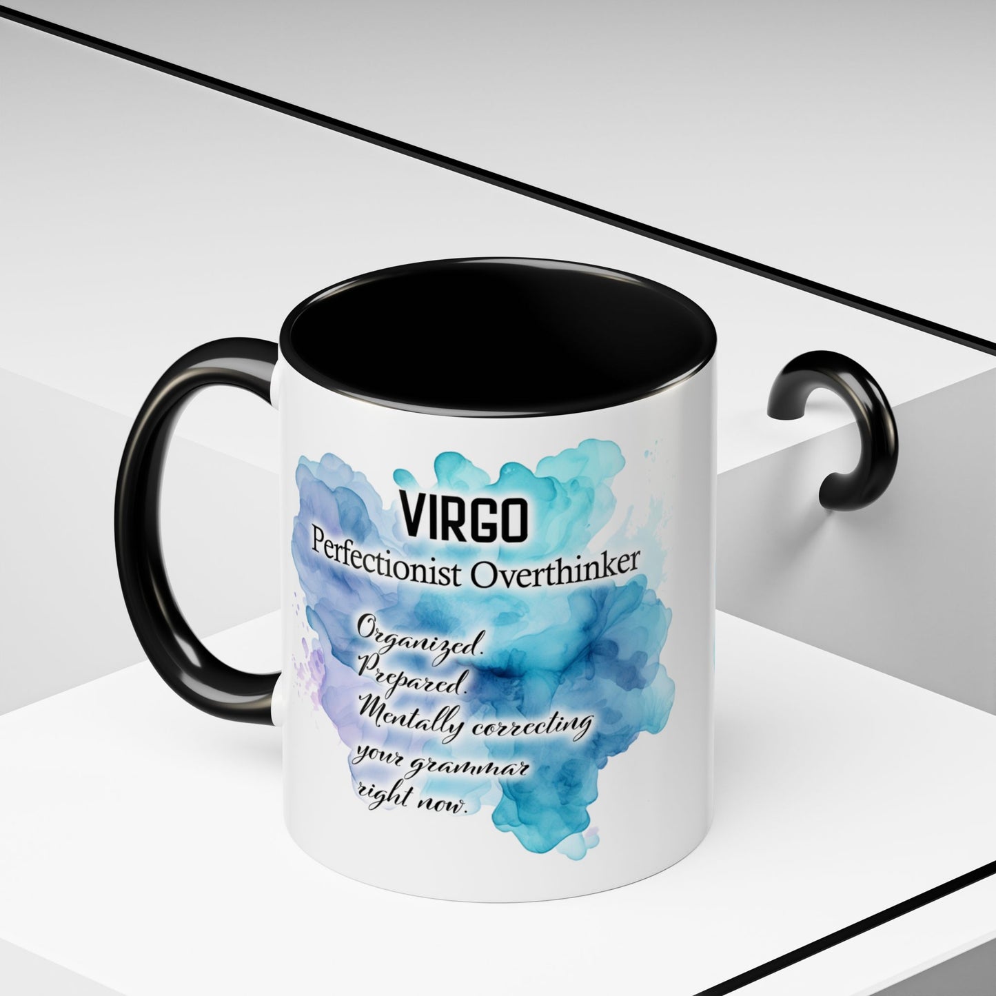 Virgo Zodiac Coffee Mug — "Analytical Overthinker" Accent Mug (Aug 23–Sept 22)