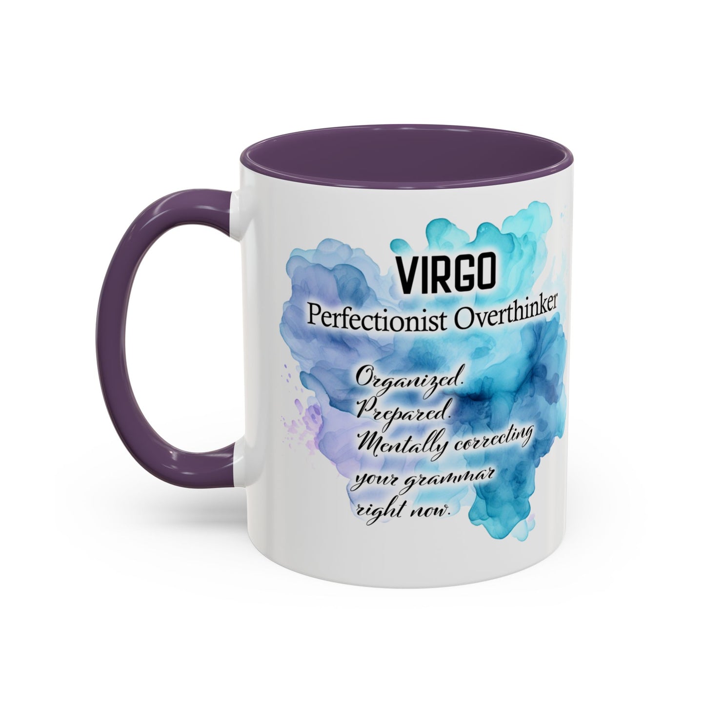 Virgo Zodiac Coffee Mug — "Analytical Overthinker" Accent Mug (Aug 23–Sept 22)