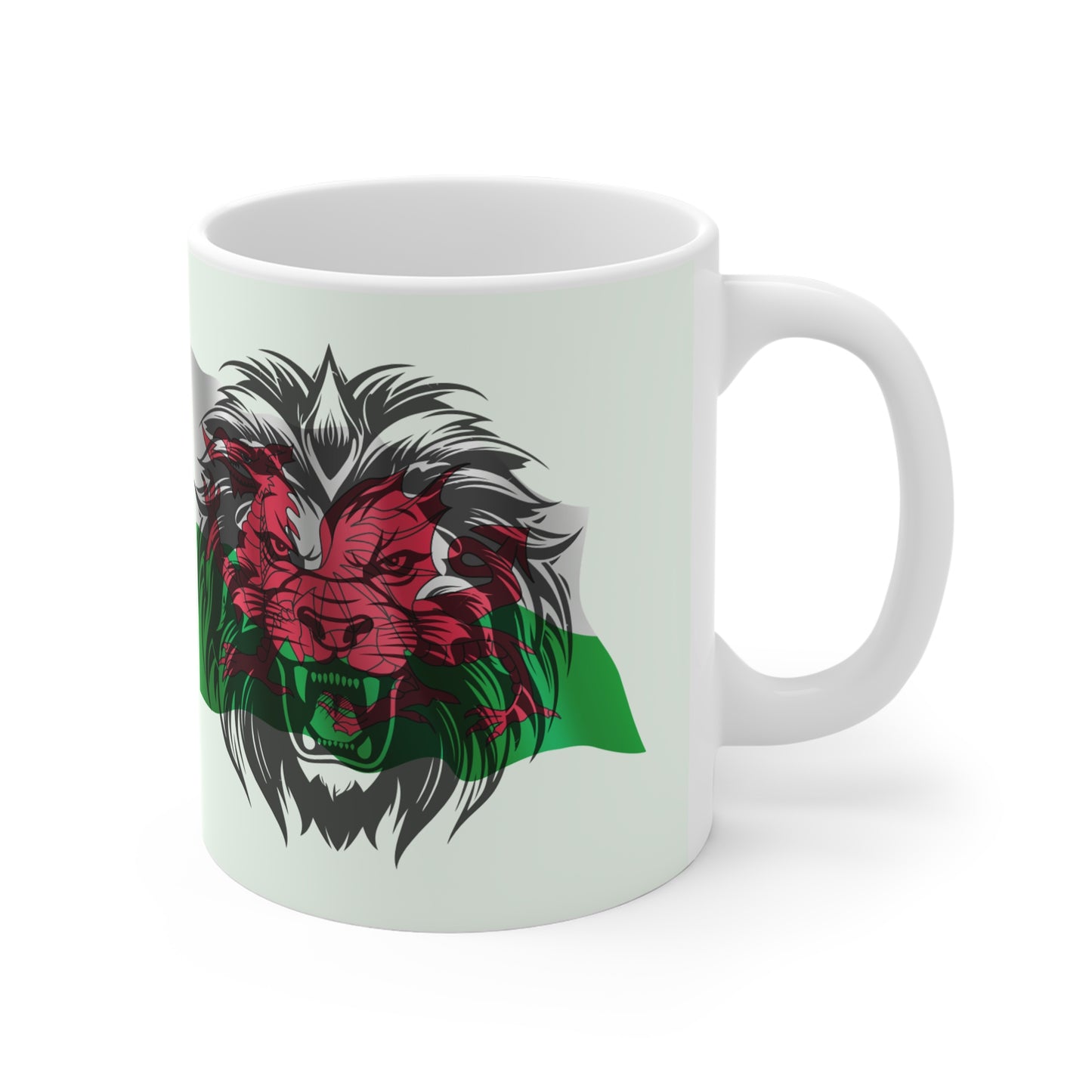 Welsh Dad Mug – 'Dad' with Welsh Lion Design (11oz Gift)