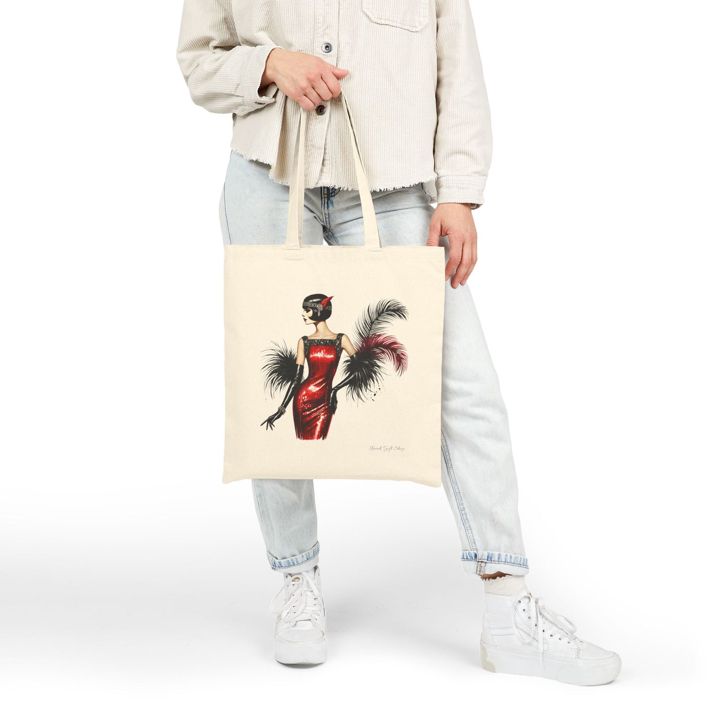 1920s Flapper Girl Tote Bag