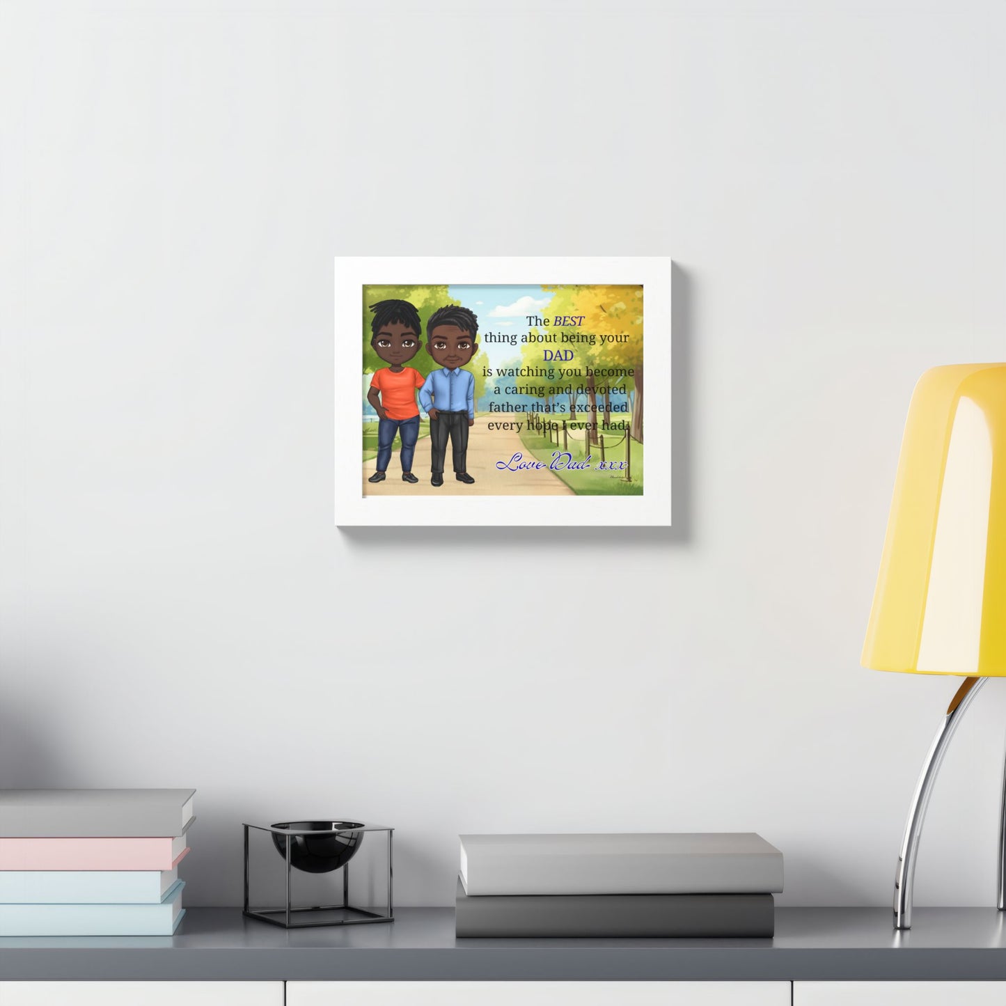 Personalized Framed Poster — "The BEST thing about being your DAD" Father & Child Keepsake