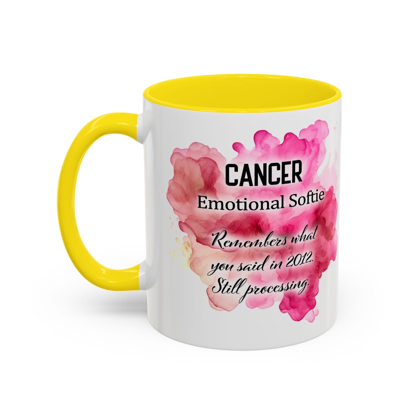 Cancer Zodiac Coffee Mug — Bold Pink Horoscope Design (Jun 21–Jul 22)