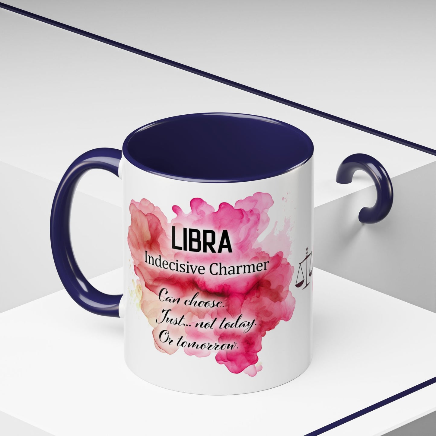 Libra Zodiac Coffee Mug — Elegant Libra Woman Design (Sept 23–Oct 22)