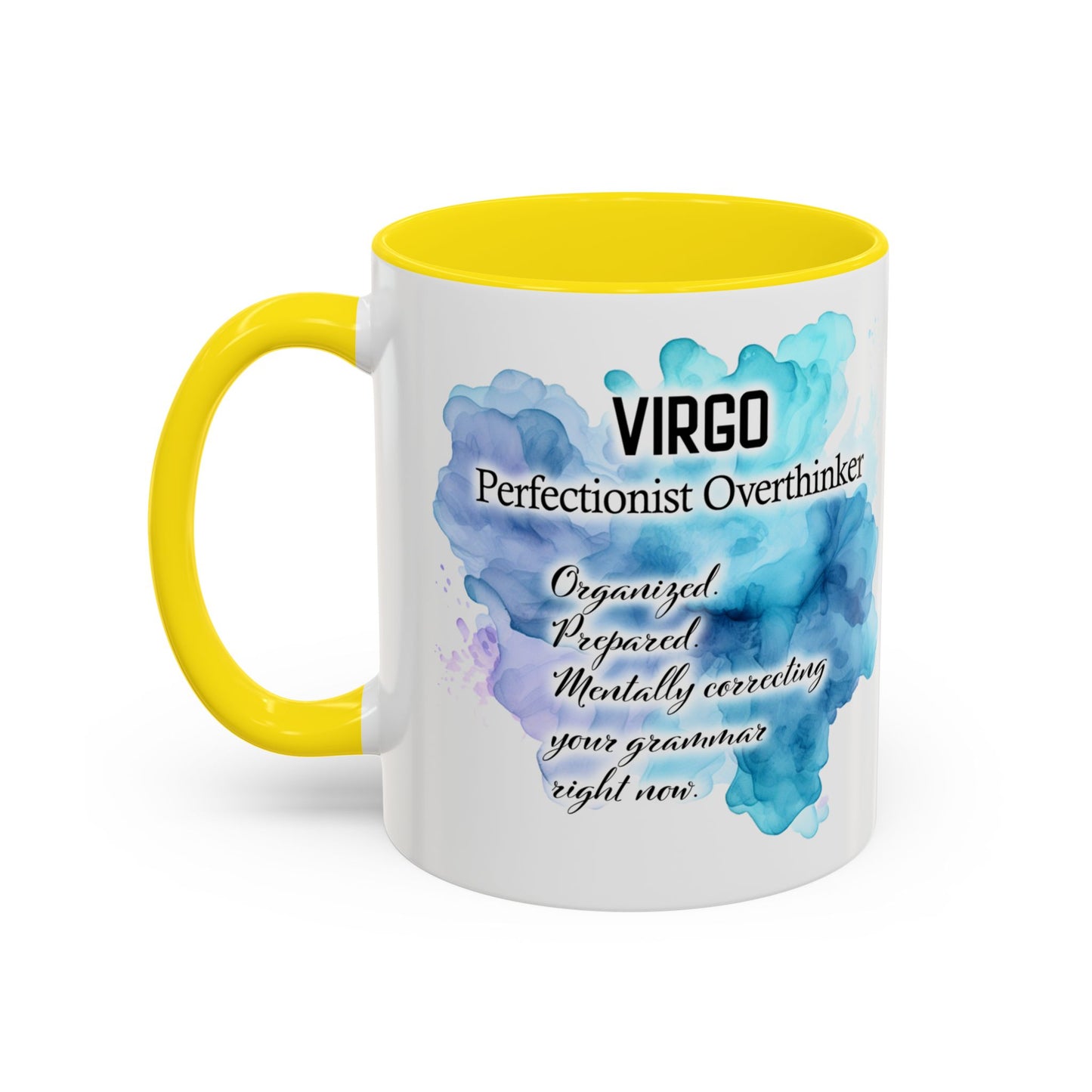 Virgo Zodiac Coffee Mug — "Analytical Overthinker" Accent Mug (Aug 23–Sept 22)