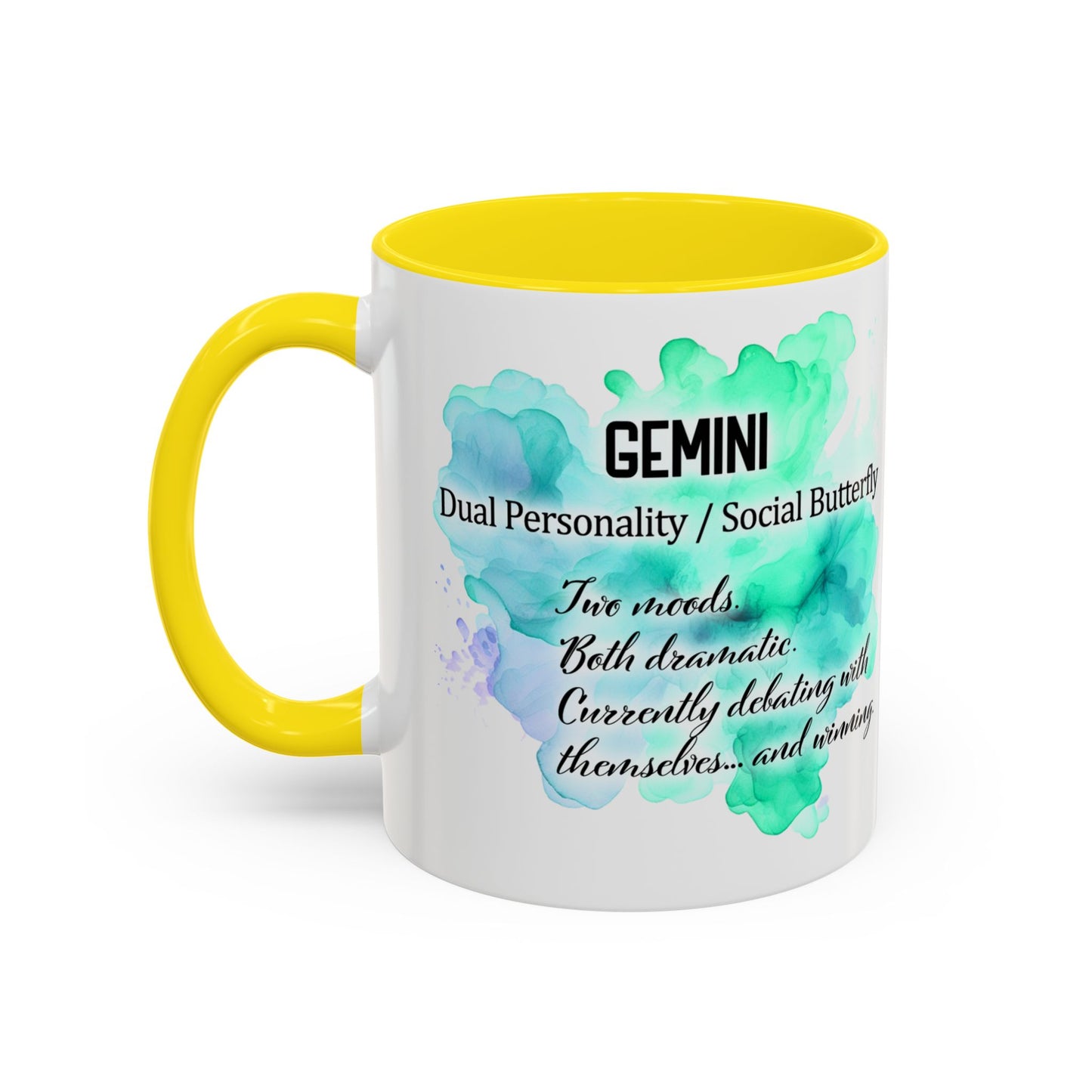 Gemini Zodiac Coffee Mug – May 21–June 20 Astrological Twin Design (Accent 11/15oz)