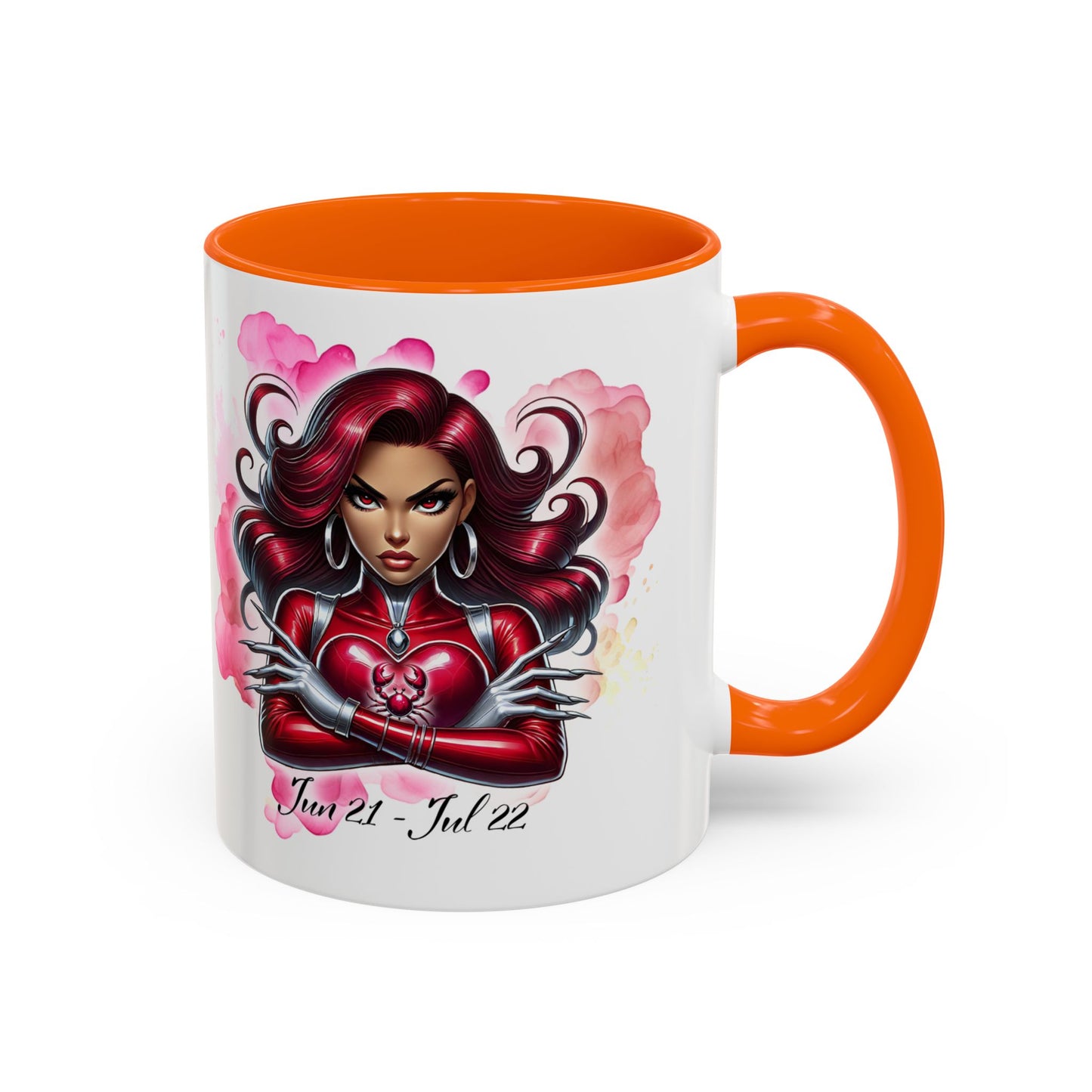Cancer Zodiac Coffee Mug — Bold Pink Horoscope Design (Jun 21–Jul 22)