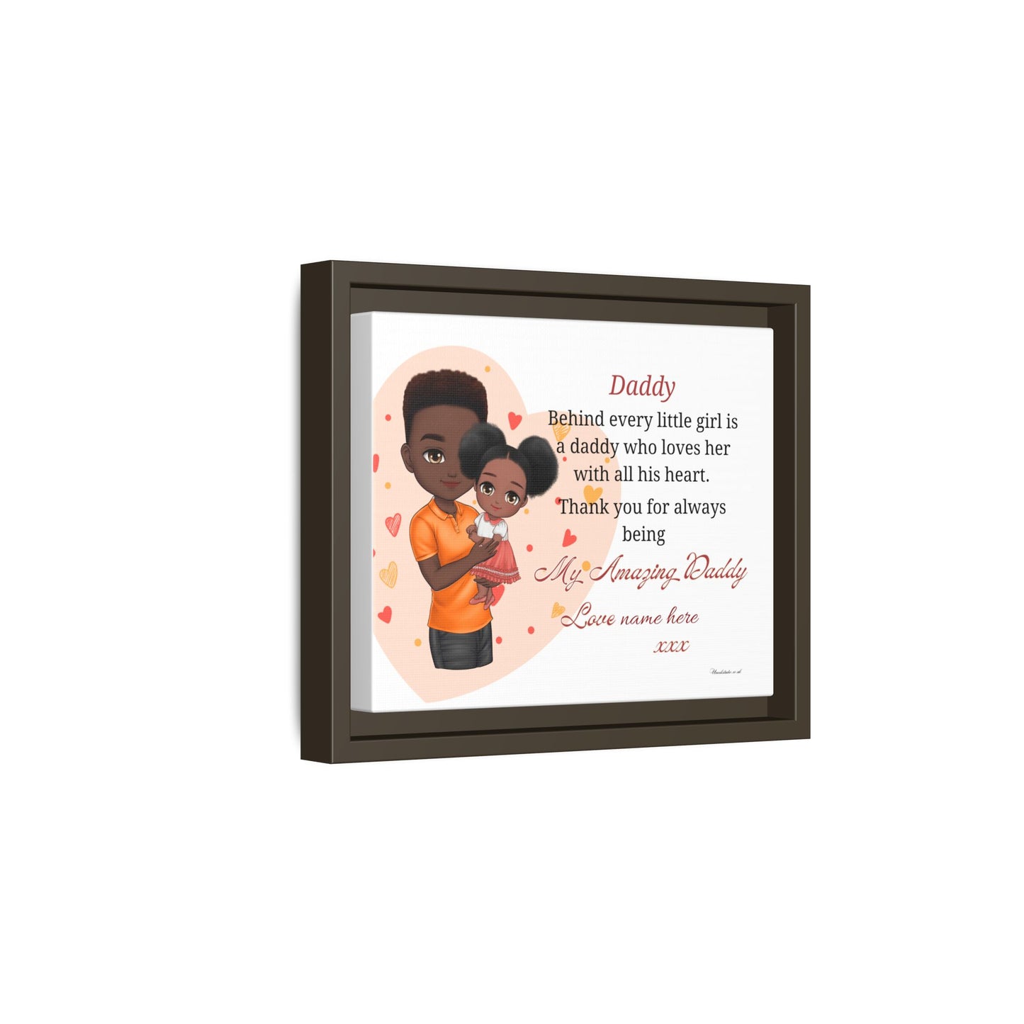 "Daddy, Behind Every Little Girl" Personalized Father’s Day Gift - Framed Canvas Print