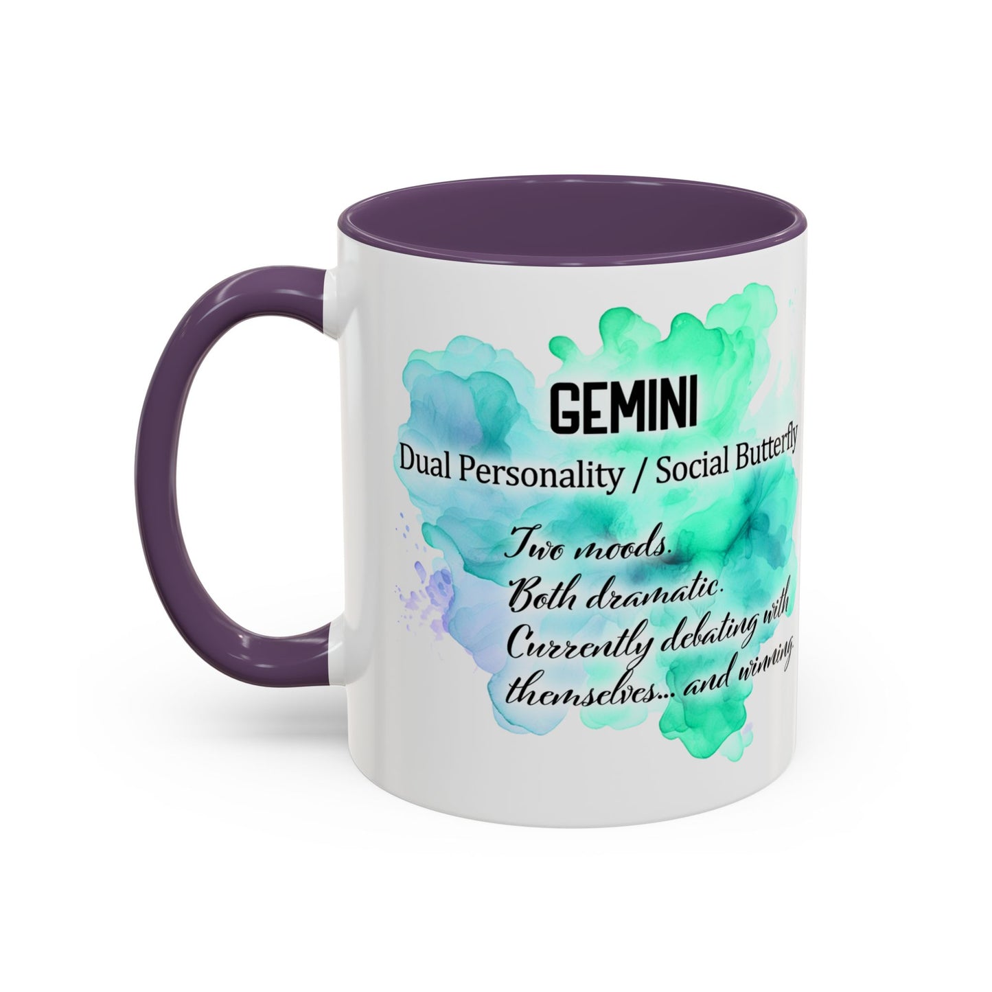 Gemini Zodiac Coffee Mug – May 21–June 20 Astrological Twin Design (Accent 11/15oz)
