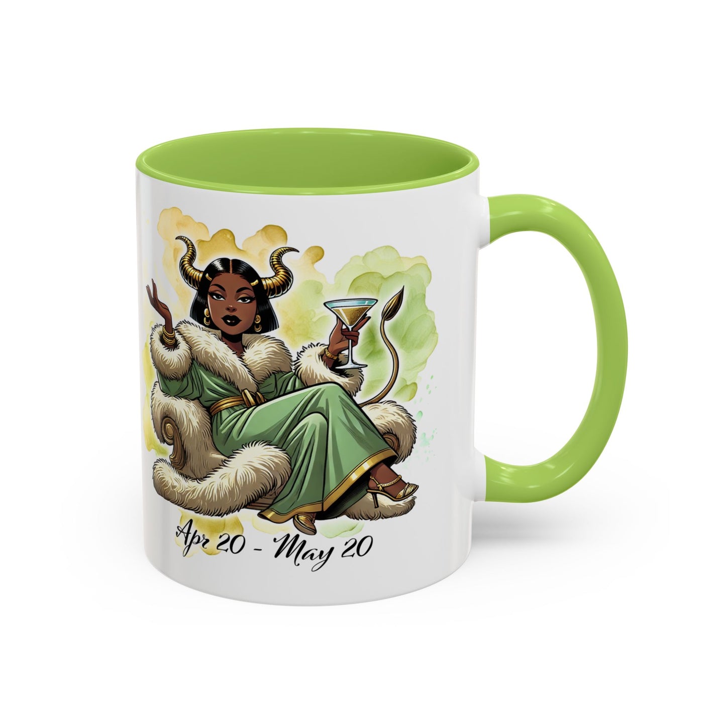 Taurus Coffee Mug — Zodiac Horoscope Mug with 'Apr 20 - May 20' Illustration
