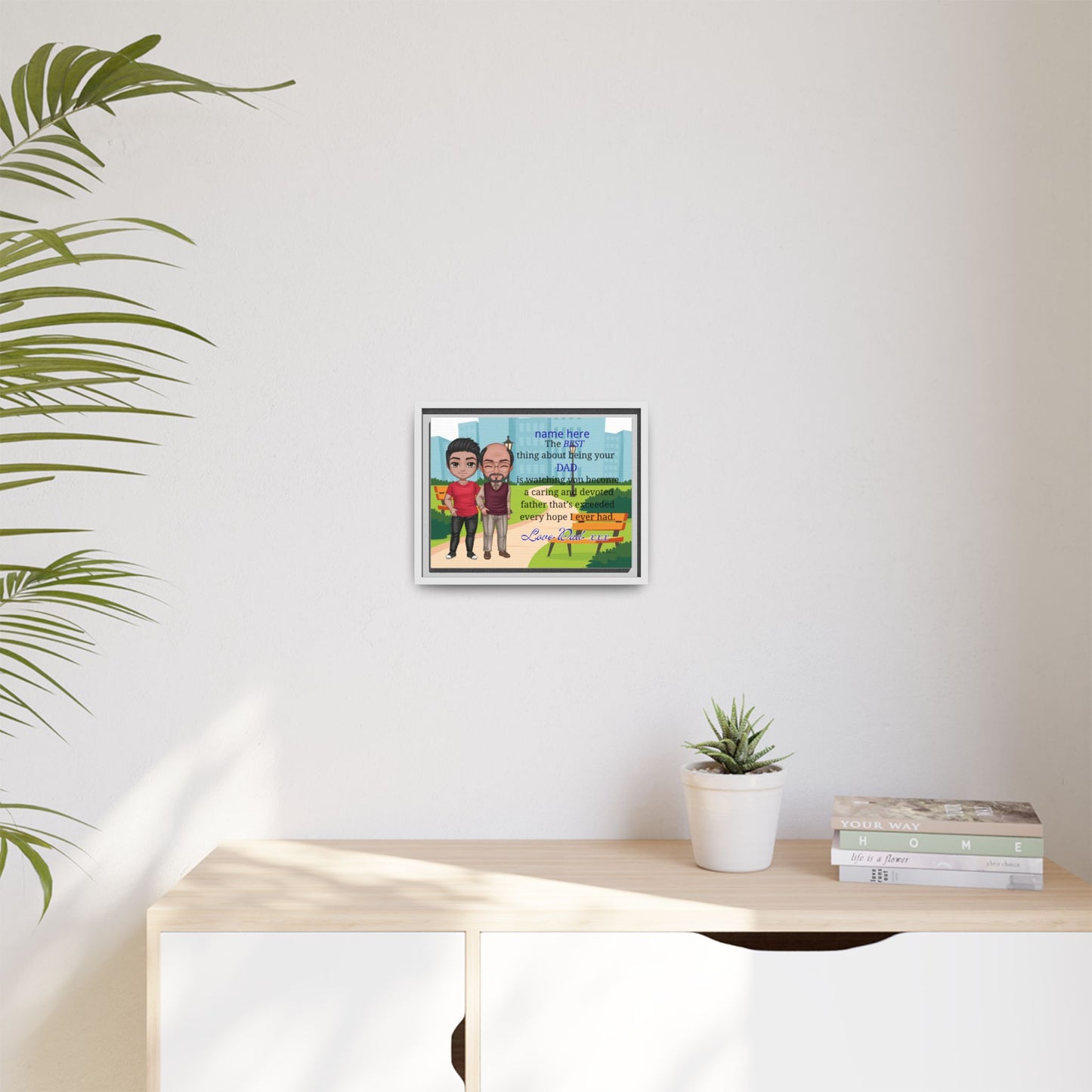 Personalized Father & Son Canvas Print — “The Best Thing About Being Your Dad” Framed Art