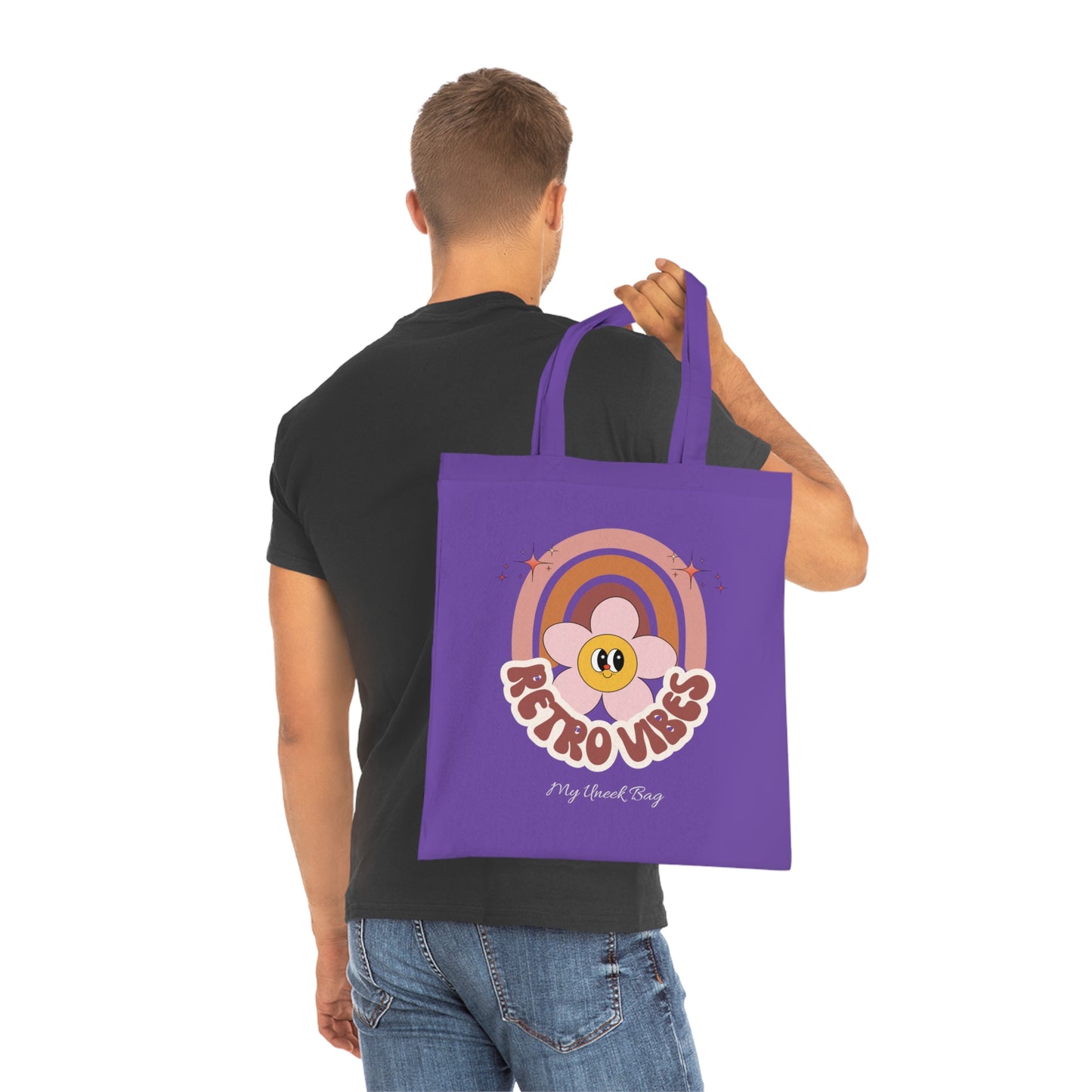 Retro Vibes Rainbow Tote
