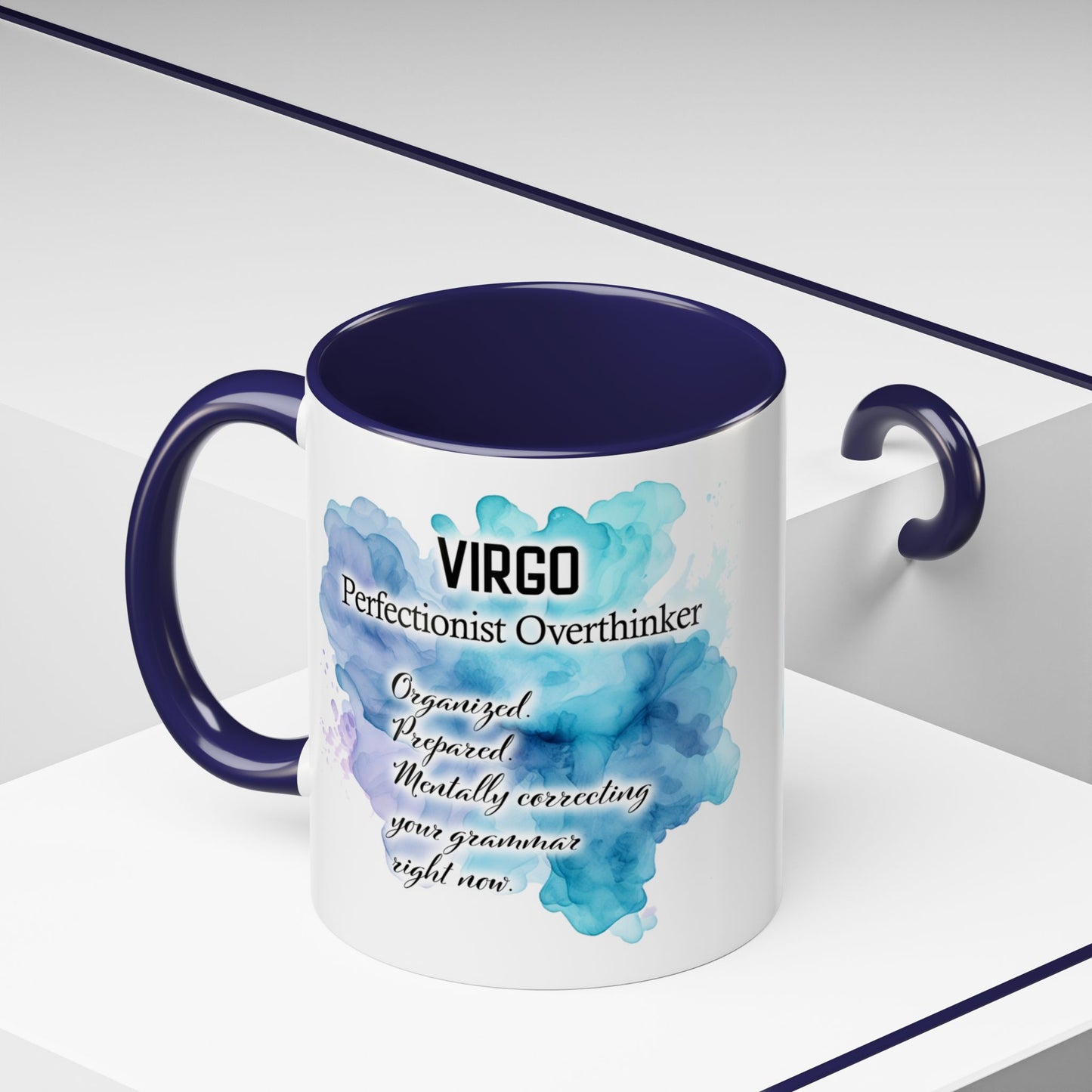 Virgo Zodiac Coffee Mug — "Analytical Overthinker" Accent Mug (Aug 23–Sept 22)