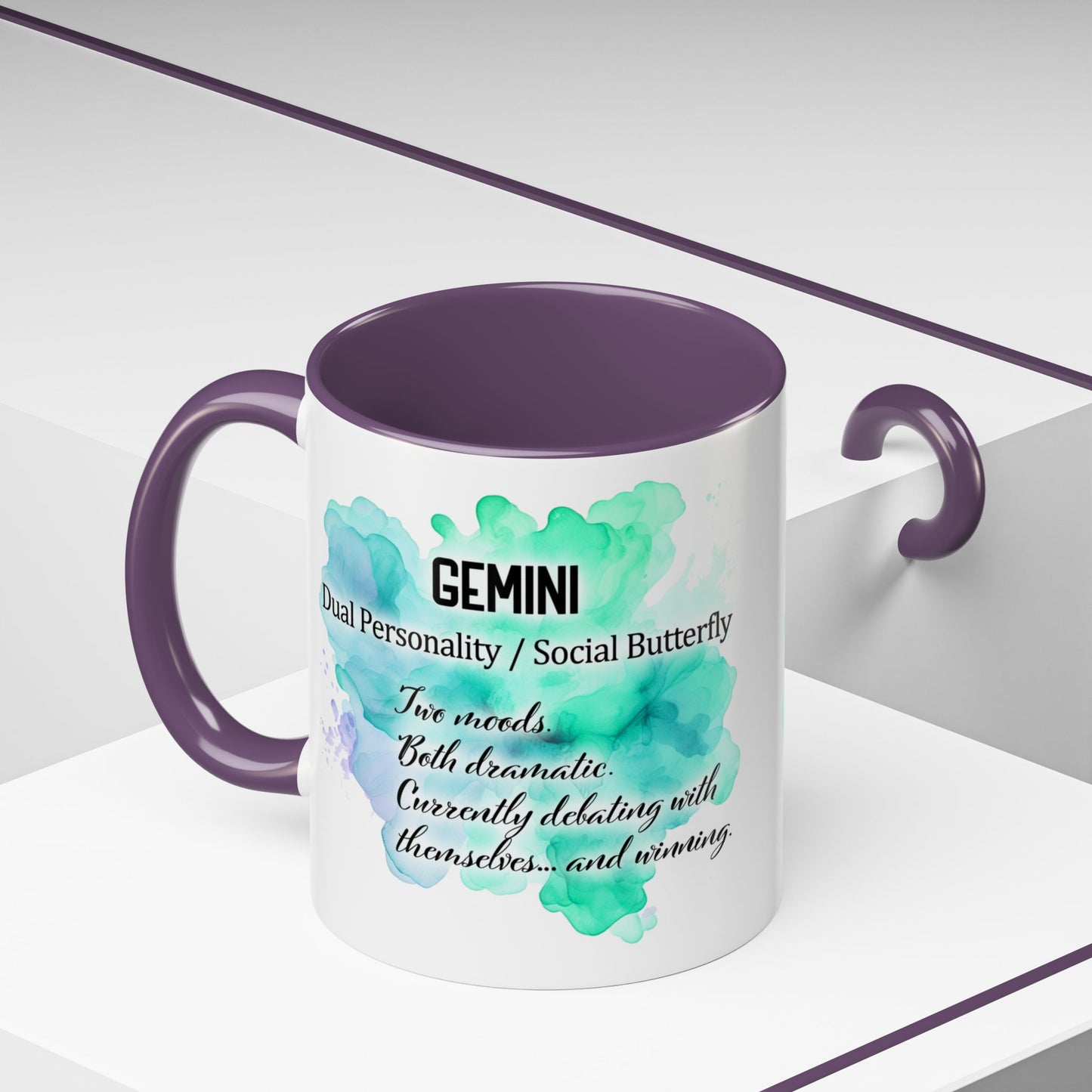 Gemini Zodiac Coffee Mug – May 21–June 20 Astrological Twin Design (Accent 11/15oz)