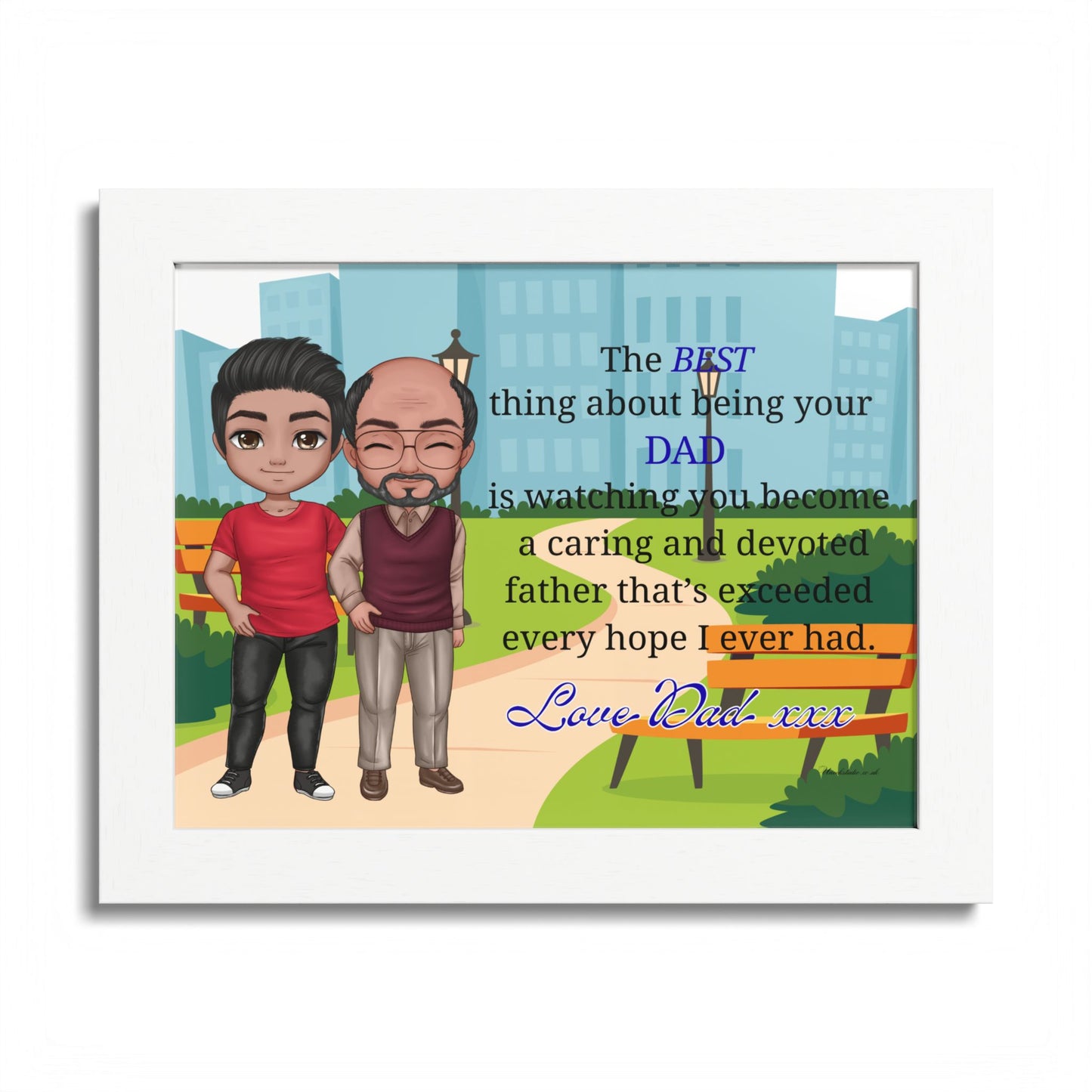 Father & Son Framed Poster — 'The Best Thing About Being Your Dad' Tribute Print