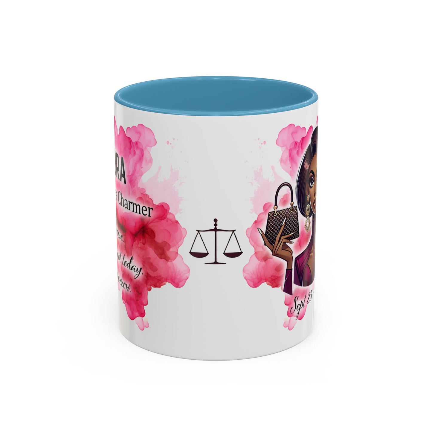 Libra Zodiac Coffee Mug — Elegant Libra Woman Design (Sept 23–Oct 22)