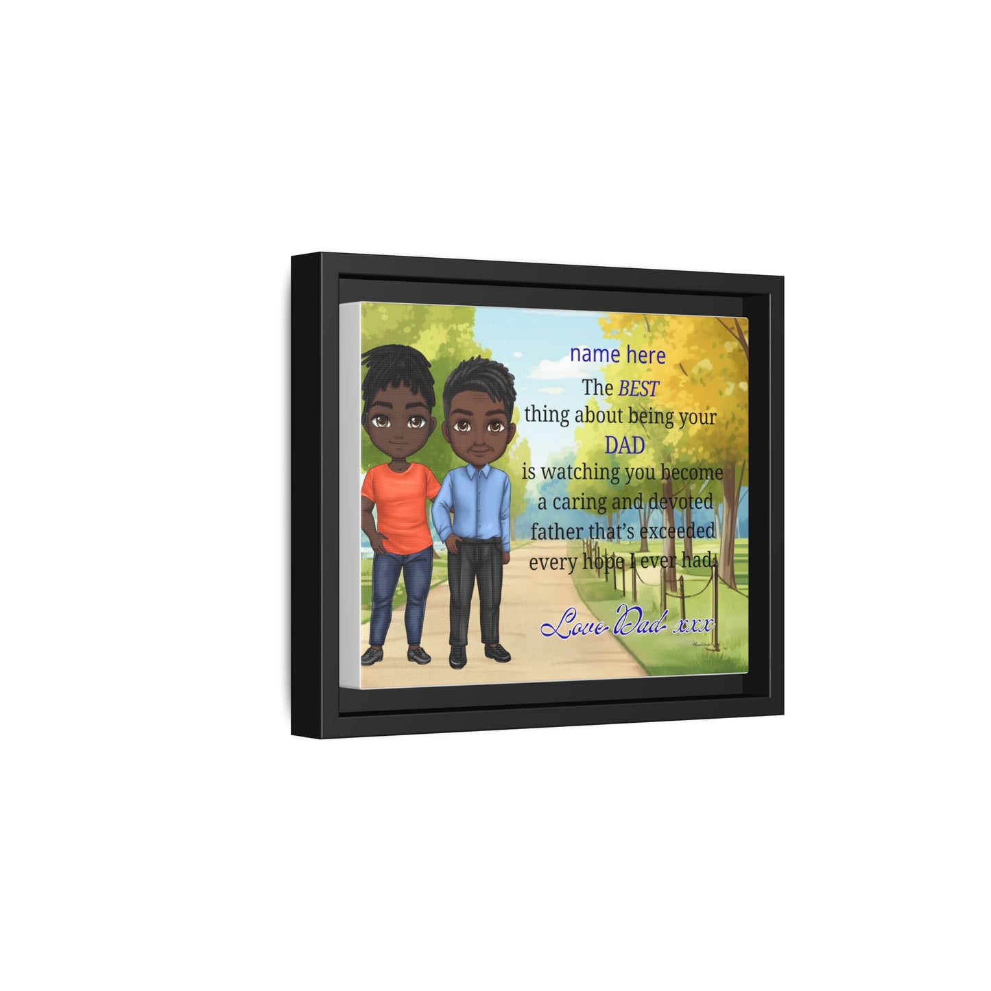 Framed Canvas Print — Personalized 'The Best Thing About Being Your Dad' Father's Day Art
