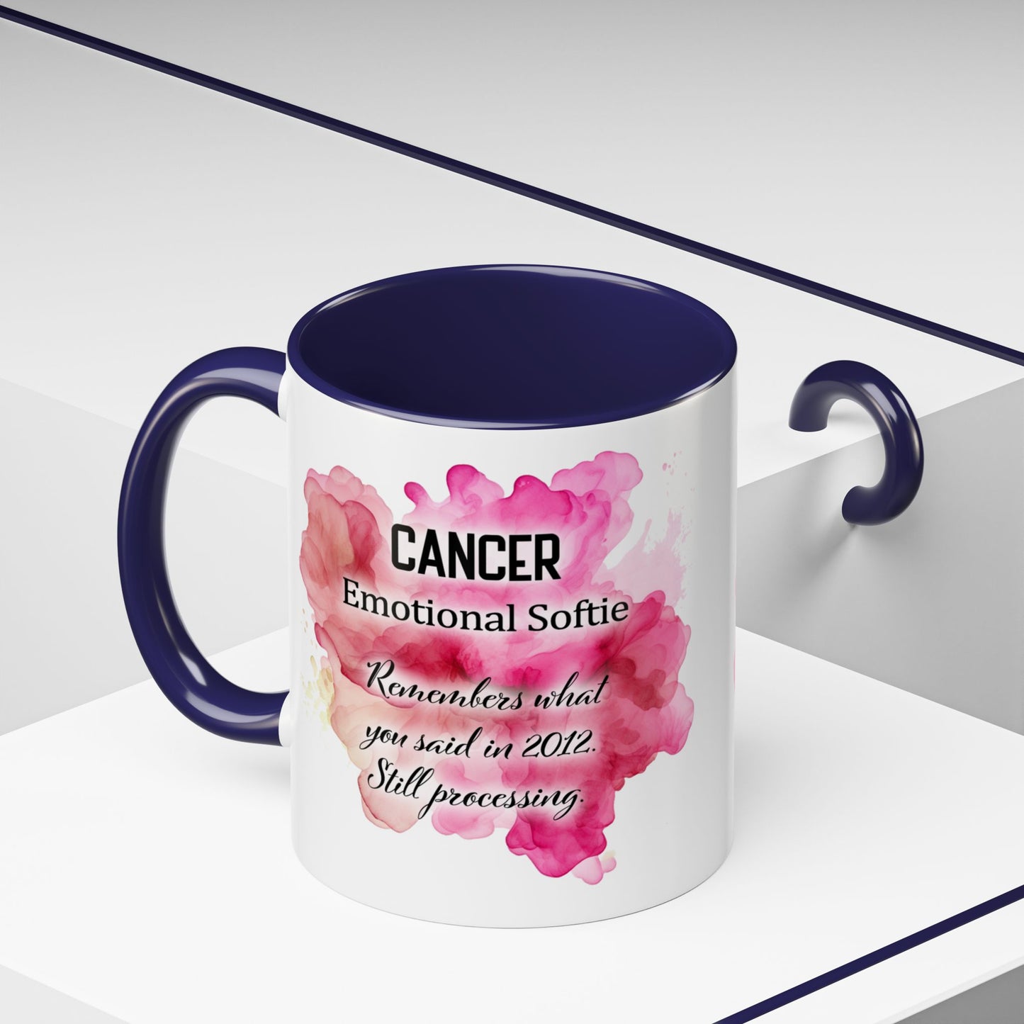 Cancer Zodiac Coffee Mug — Bold Pink Horoscope Design (Jun 21–Jul 22)