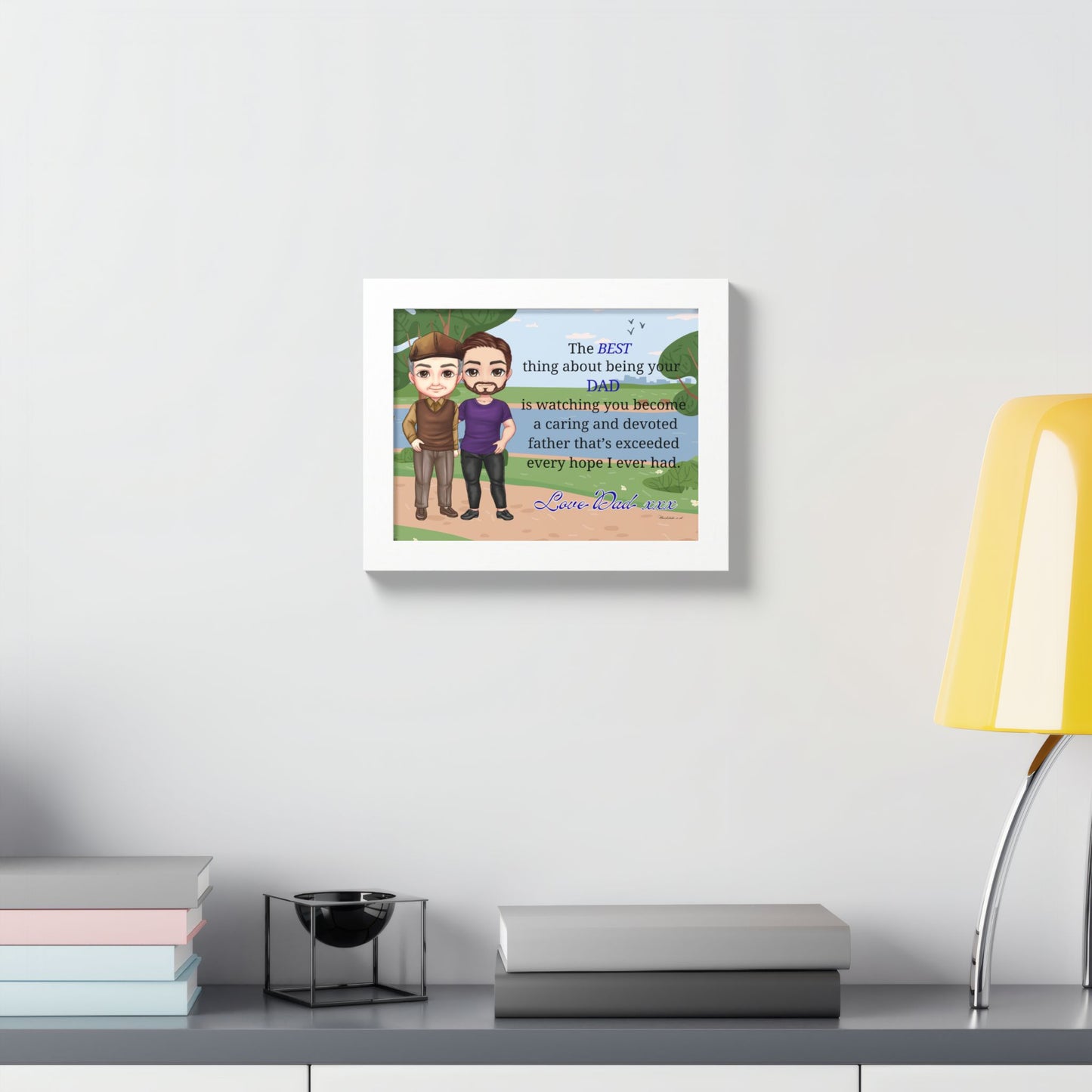 Framed Poster — "The BEST thing about being your DAD" Personalized Gay Dad Quote Art