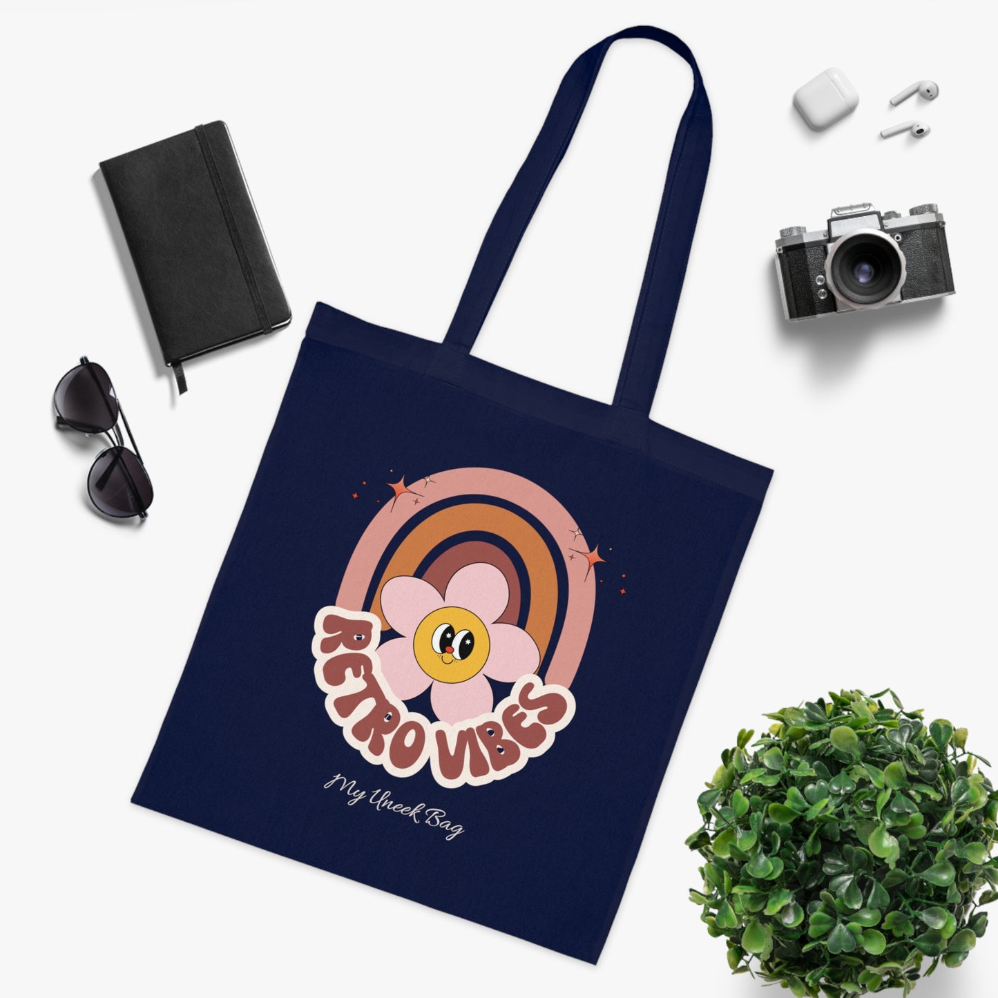 Retro Vibes Rainbow Tote