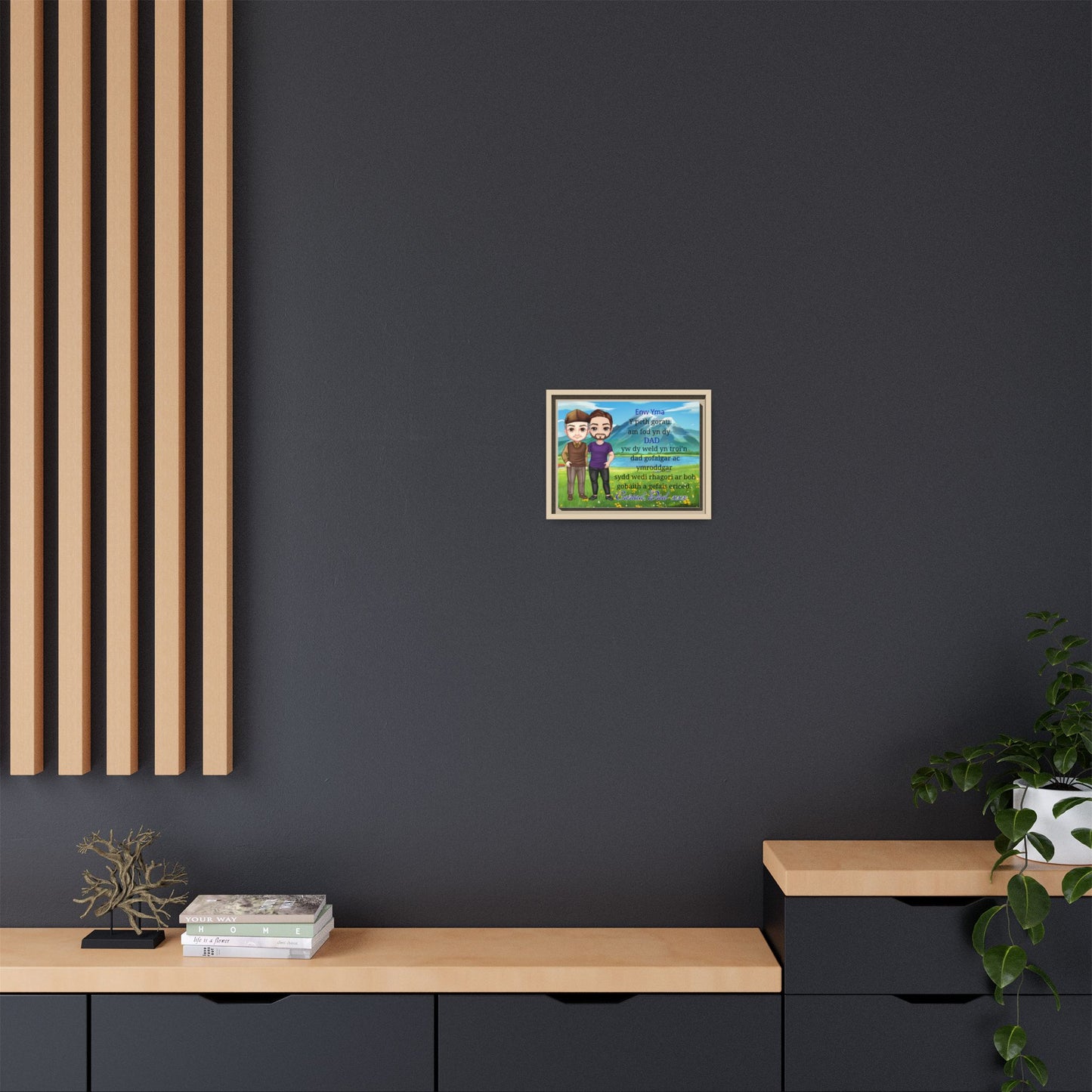 Personalised Welsh Father to Son Canvas | Gift for Son From Dad | Proud Father Welsh Wall Art