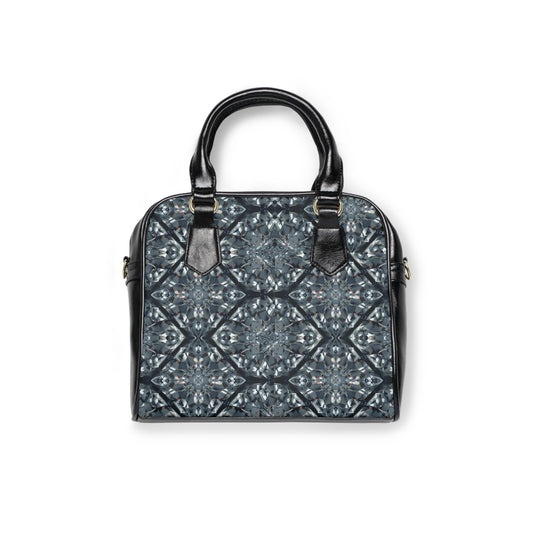 Quilted Slate Pattern Shoulder Handbag — Elegant Geometric Tote for Everyday & Evening