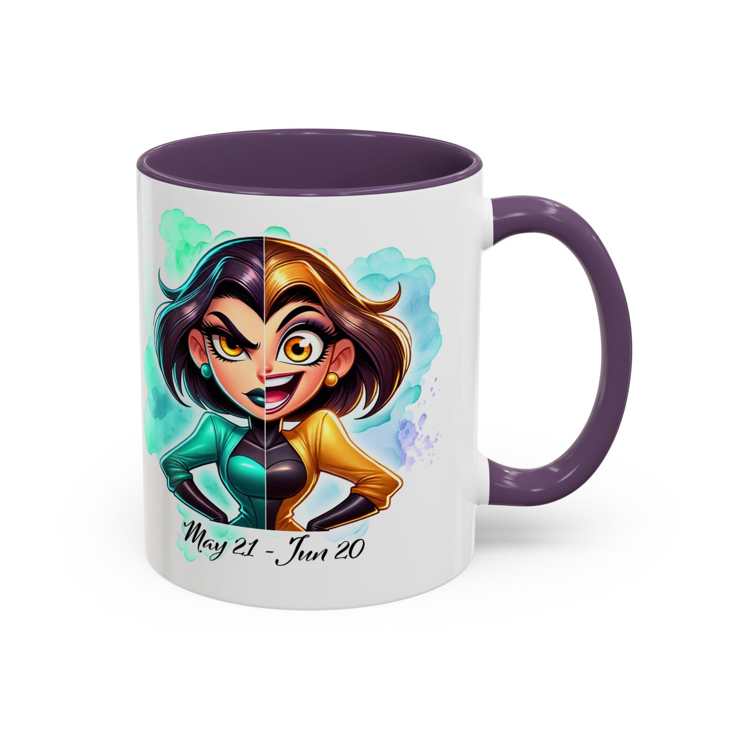 Gemini Zodiac Coffee Mug – May 21–June 20 Astrological Twin Design (Accent 11/15oz)