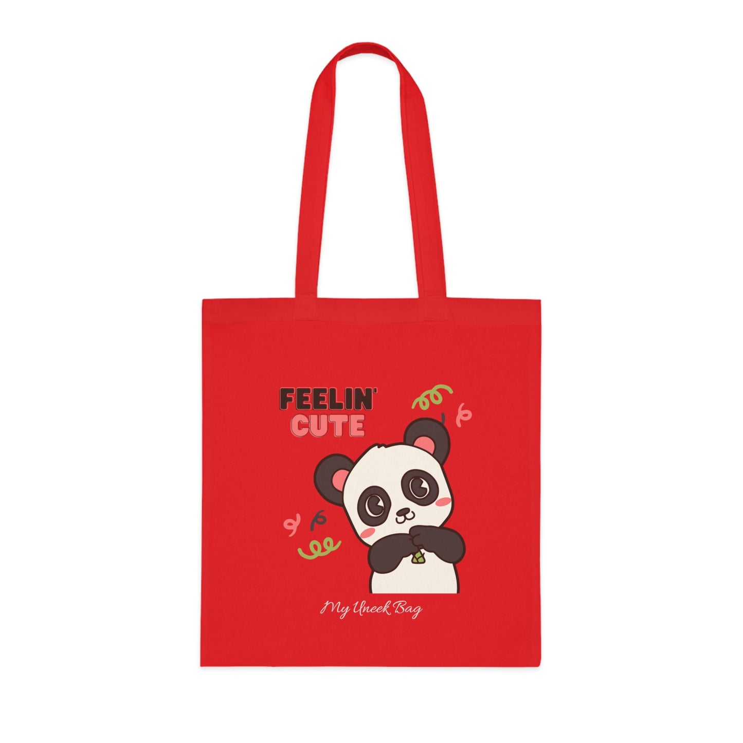 Feelin' Cute Panda Cotton Tote Bag